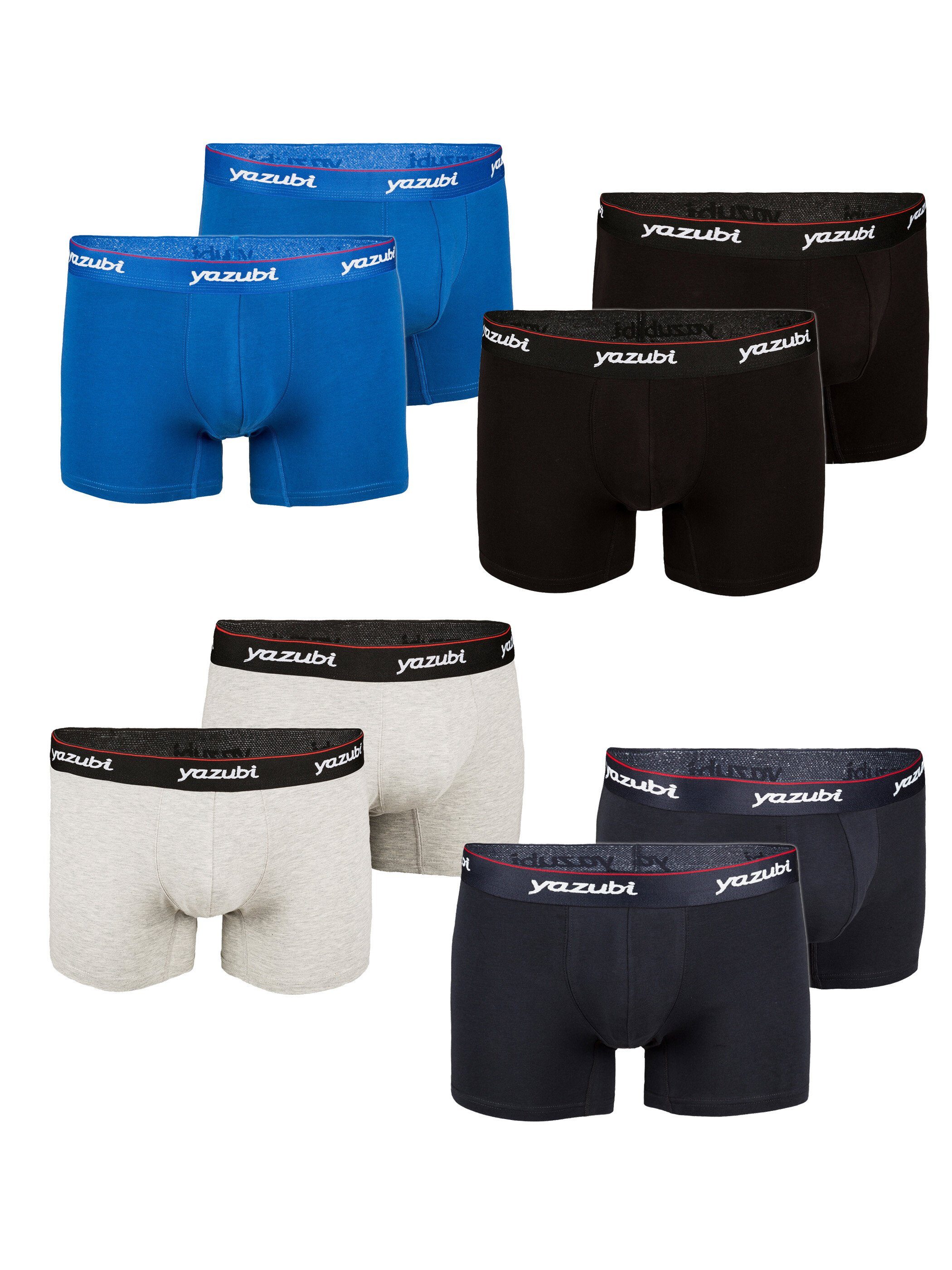 Yazubi Boxershorts Yazubi - Basic Trunks long (Spar-Packung, 8-St., 8er-Pack) bequeme Baumwoll Unterhosen im 8-Pack Mix (mix 6141)