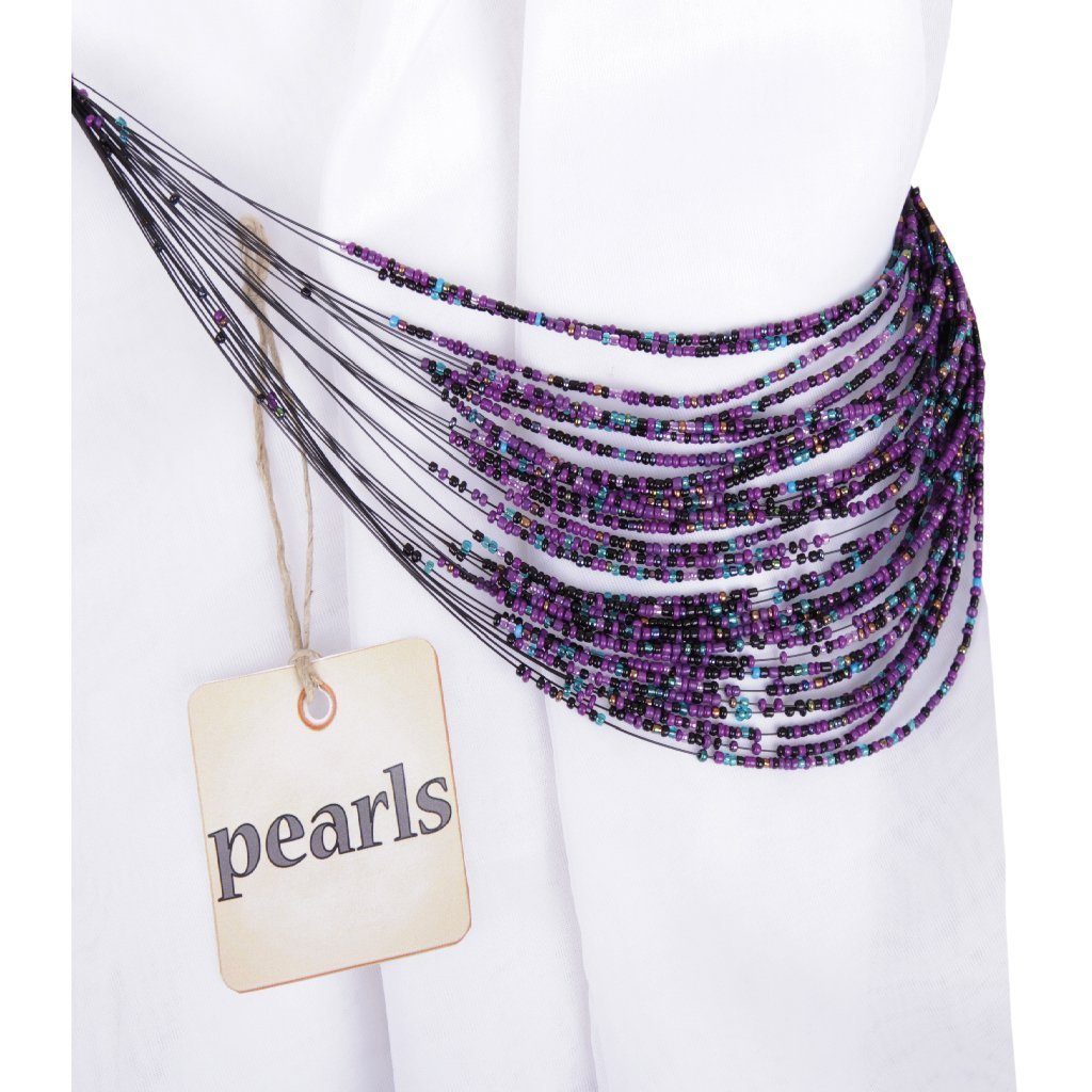 Arsvita Raffhalter Crystal & Pearls, Gardinen, Vorhänge, Dekoschals, (1-tlg), Gardinenhalter mit Glasperlen zum zurückhalten von Dekoschals