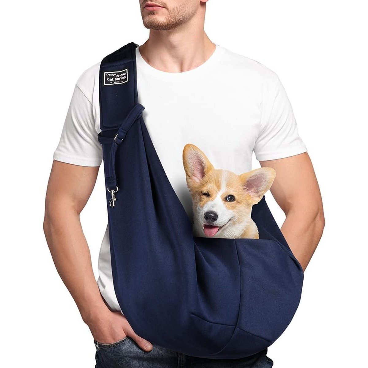 Kraftverdia Tiertransporttasche Verstellbare Hundetragetasche bis 15kg – Tasche für Hunde & Katzen