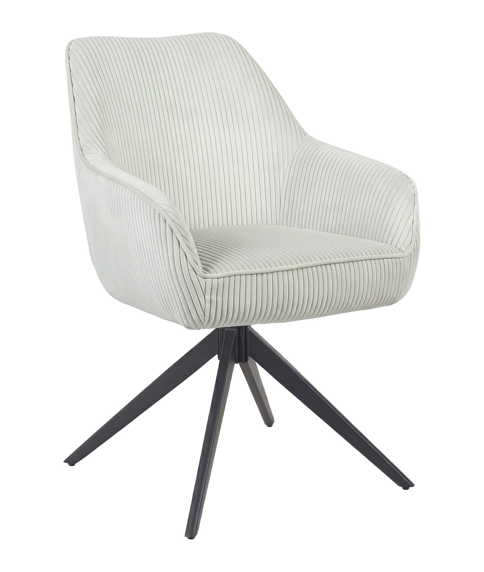 B&D home Polsterstuhl ARVIT (1 St), mit Armlehnen, Taschenfederkern-Sitz, Metallgestell 360° drehbar