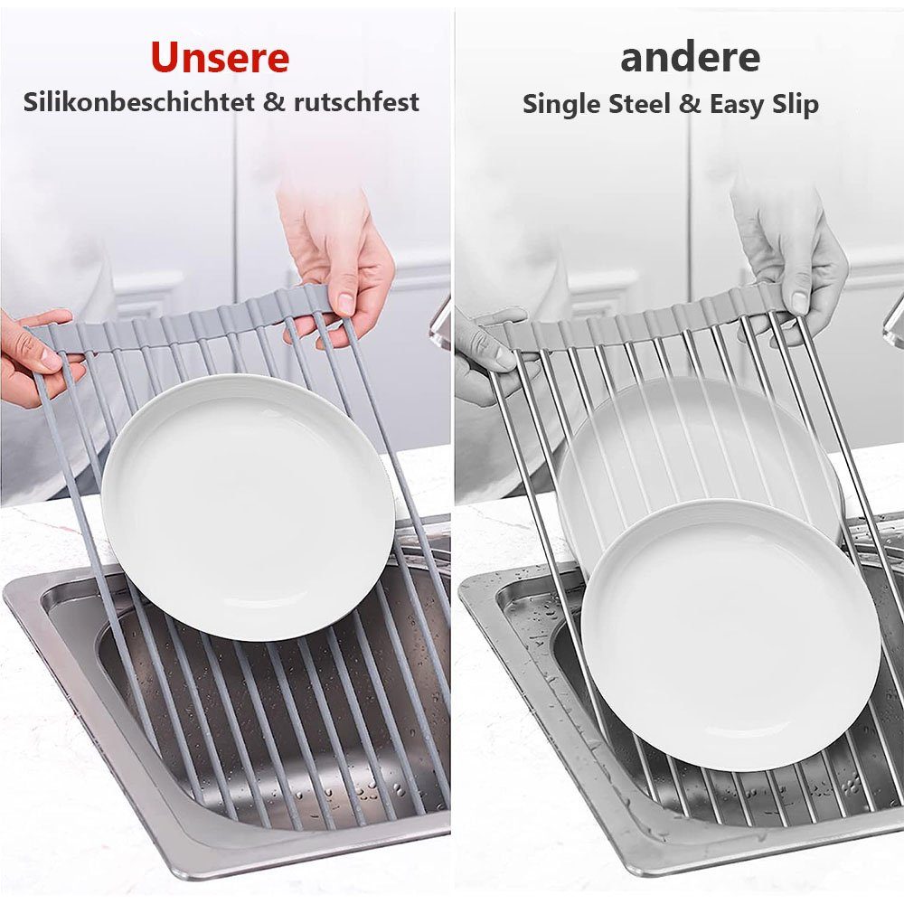 Silikon-Küchenspülbeckenmatte Geschirrmatte – K&B faltbare Küchenspüle
