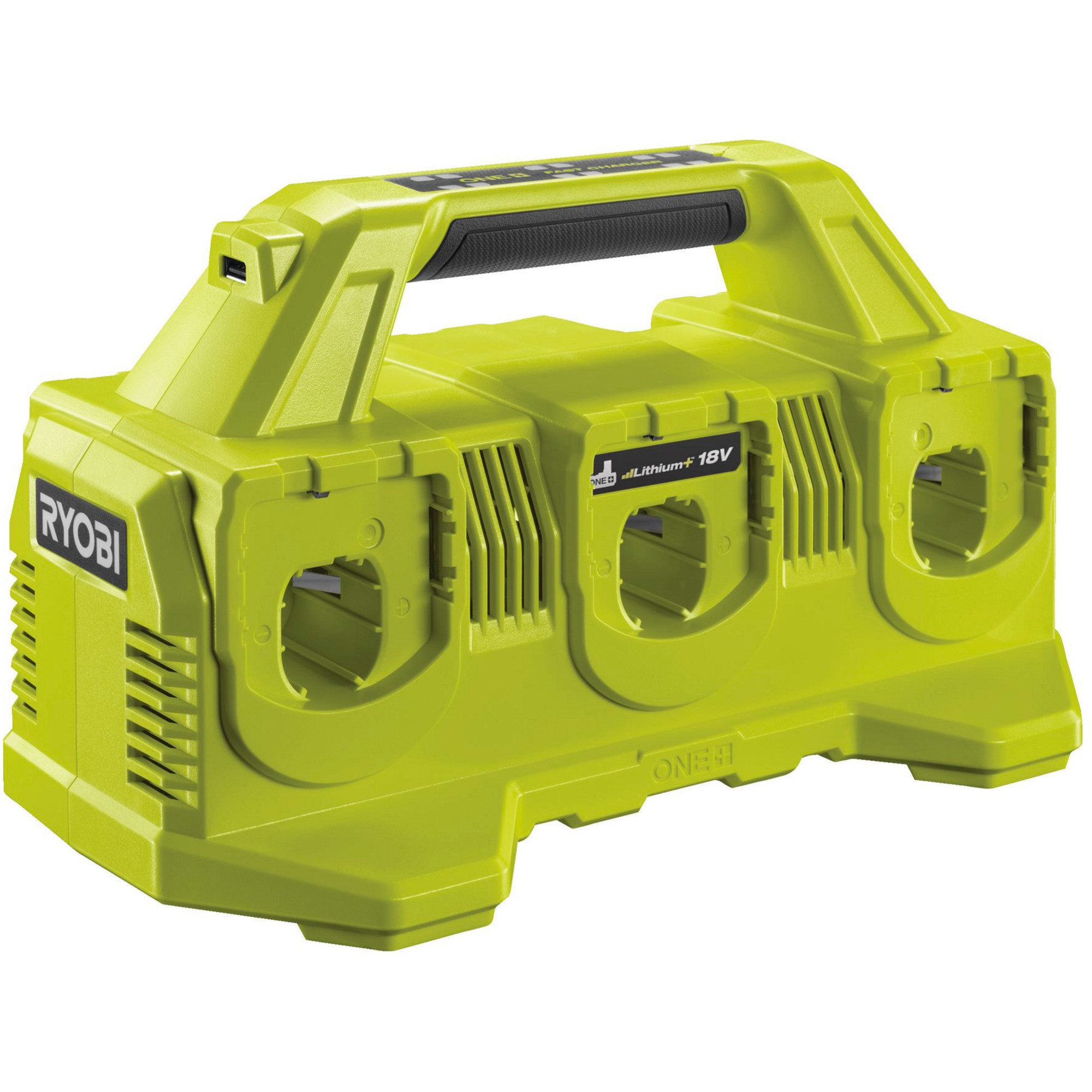 Ryobi Ryobi 18 V ONE+ Ladestation RC18640, für bis zu 6 Werkzeug-Akku-Ladetechnik (Ladestrom 4,0A)