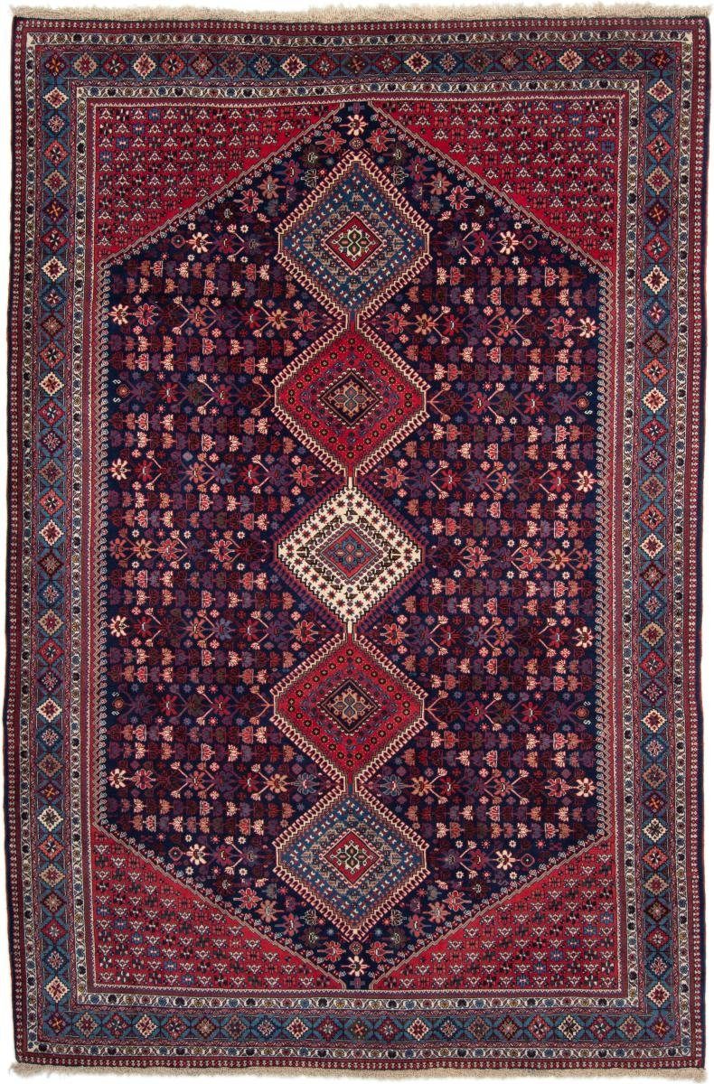 Orientteppich Yalameh 208x314 Handgeknüpfter Orientteppich 12 rechteckig, Perserteppich, Höhe: Trading, / Nain mm