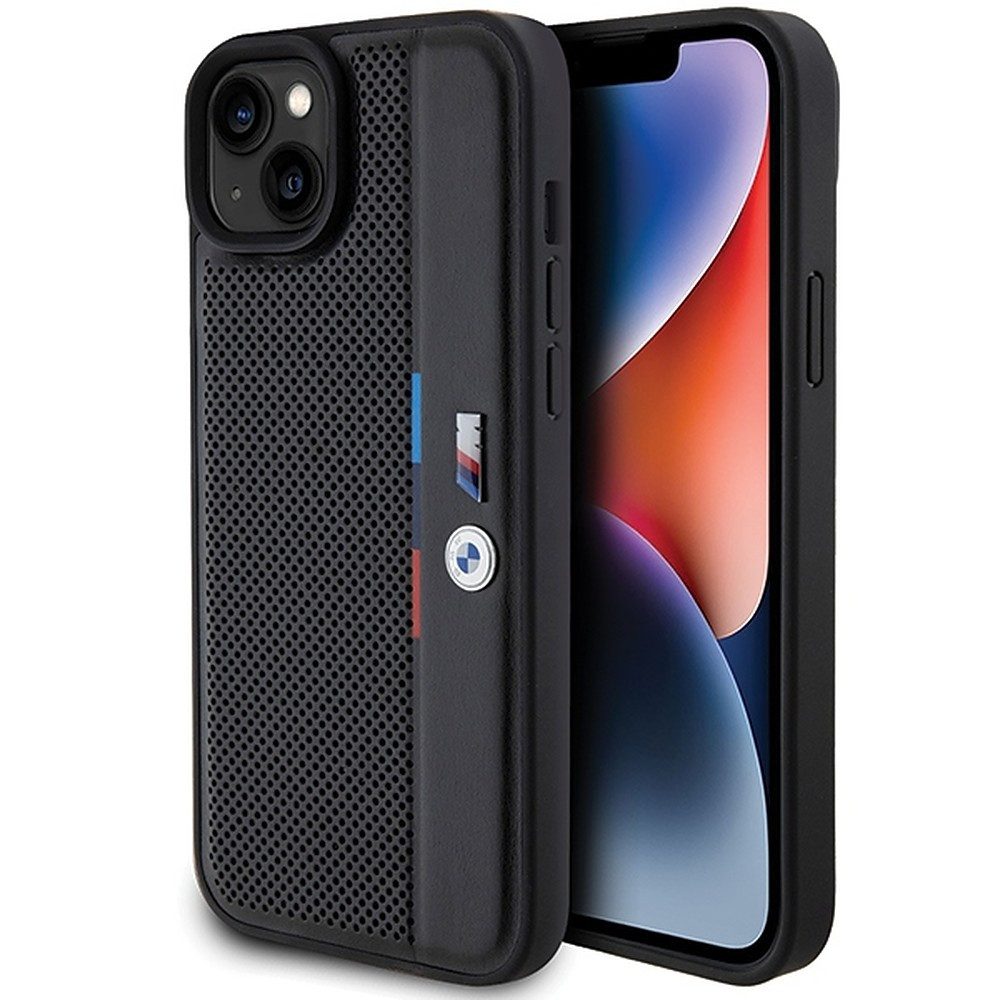 BMW Handyhülle Schutzhülle Smartphonehülle Rückschale 6,7 Zoll, Perforiert, Kunstleder, Kameraschutz, stoßfest