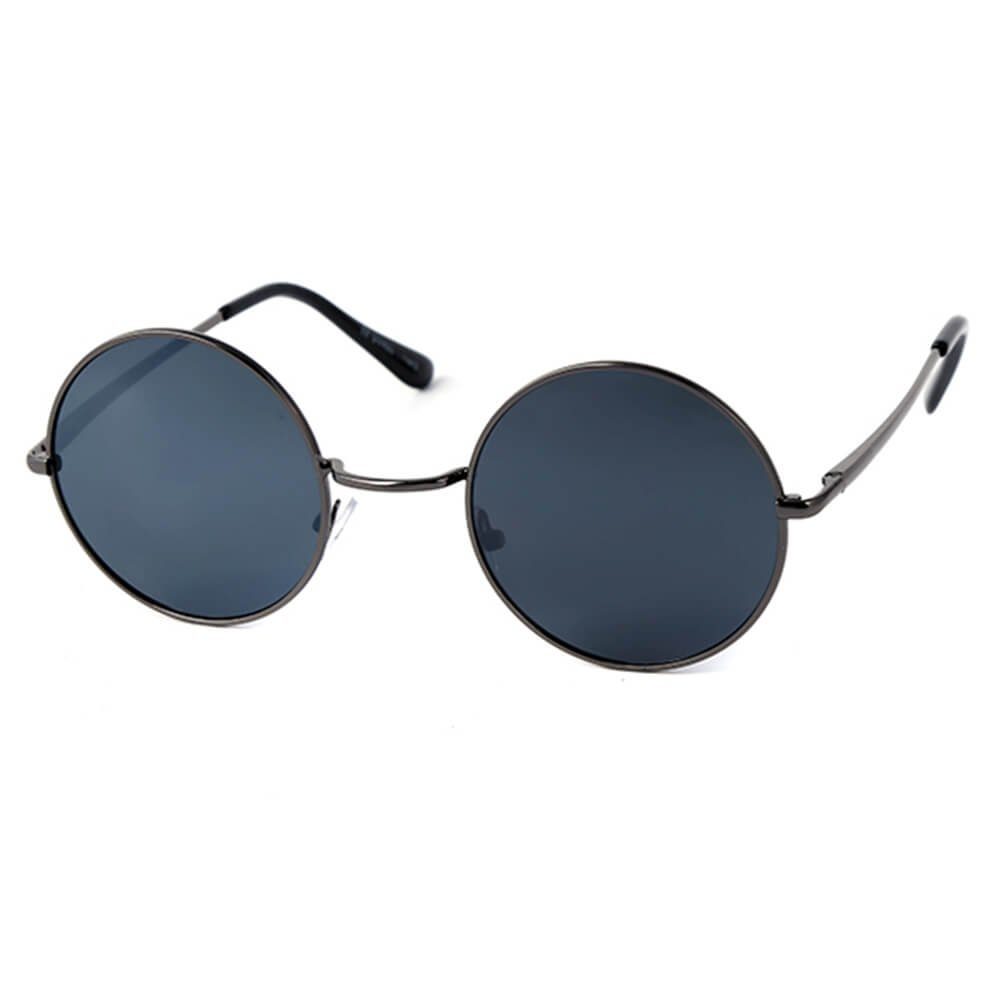 Goodman Design Retrosonnenbrille Damen und Herren Sonnenbrille mit Federbügel und Etui Schwarz