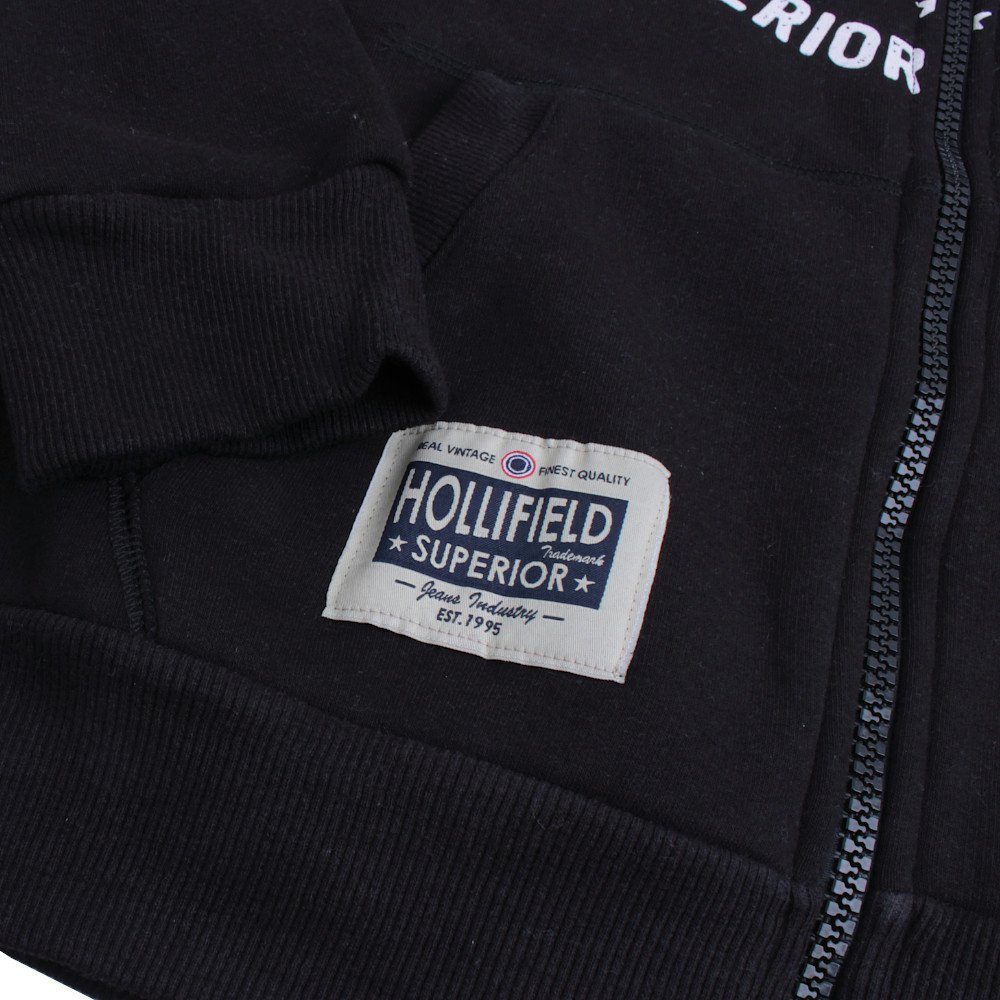 Hollifield Kapuzensweatjacke Sweatjacke Finnesota Hoodie Jacke mit Kapuze mit großem Frontdruck, gefütterte Kapuze mit Kordelzug