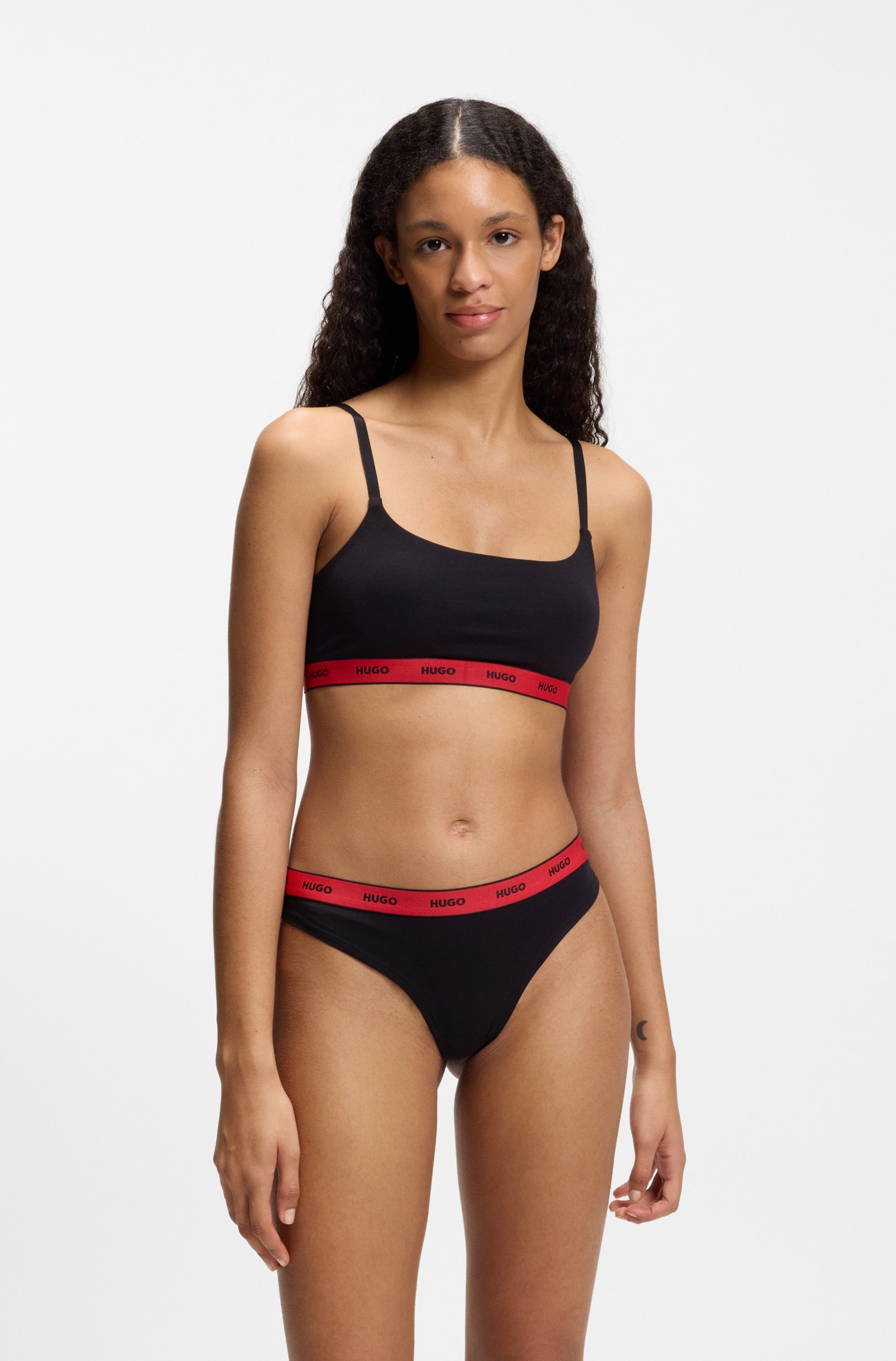 HUGO Bralette TWIN BRALETTE DESIGN (2-tlg) ohne Verschluss, ohne Polsterung