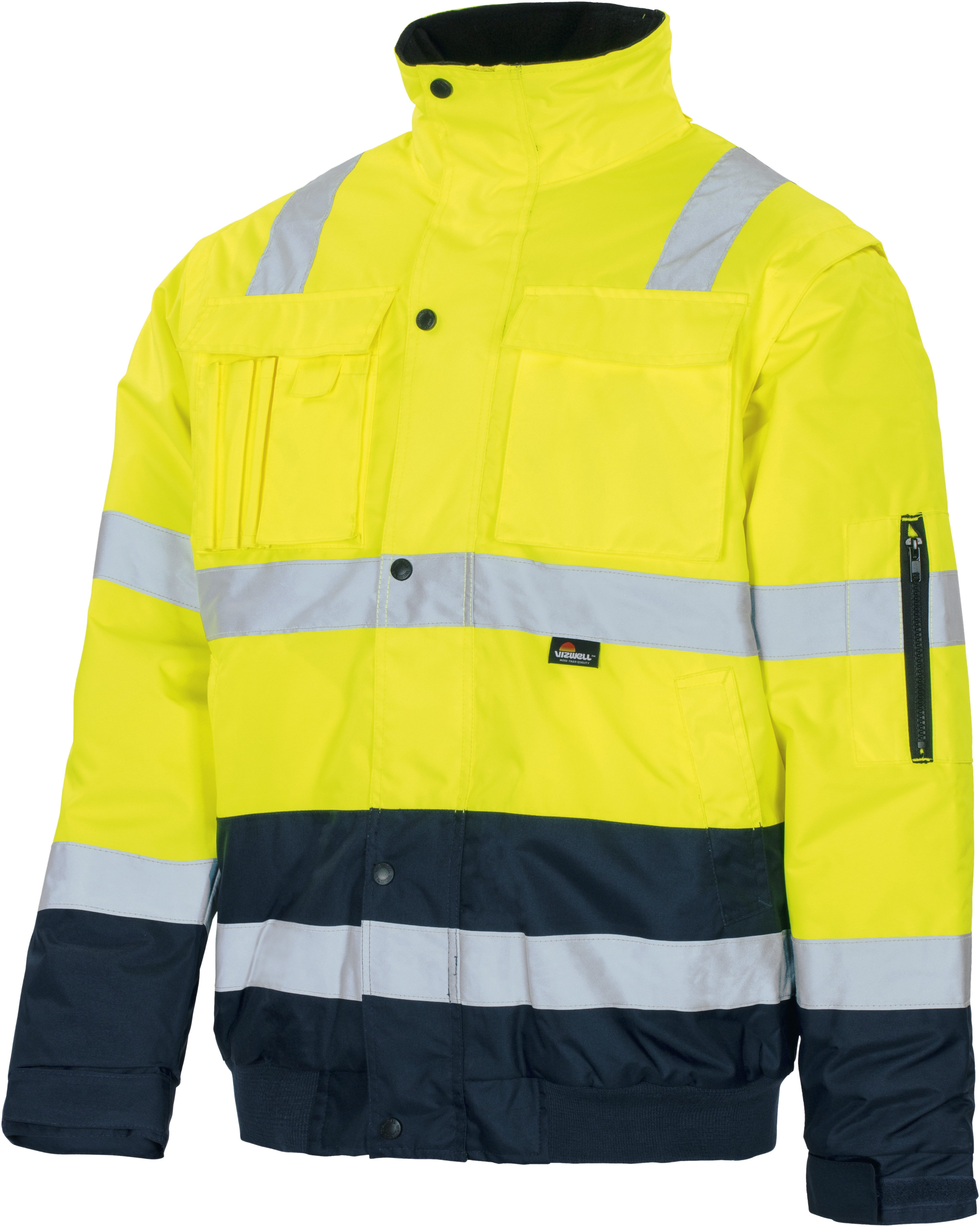 vizwell Pilotenjacke Warnschutz Arbeitsjacke Winterjacke auch günstig online kaufen