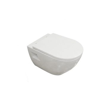 duschspa Dusch-WC Hänge WC mit Soft Close Toilette Einfach Sitz Wand Wc Spülrandlos Weiß