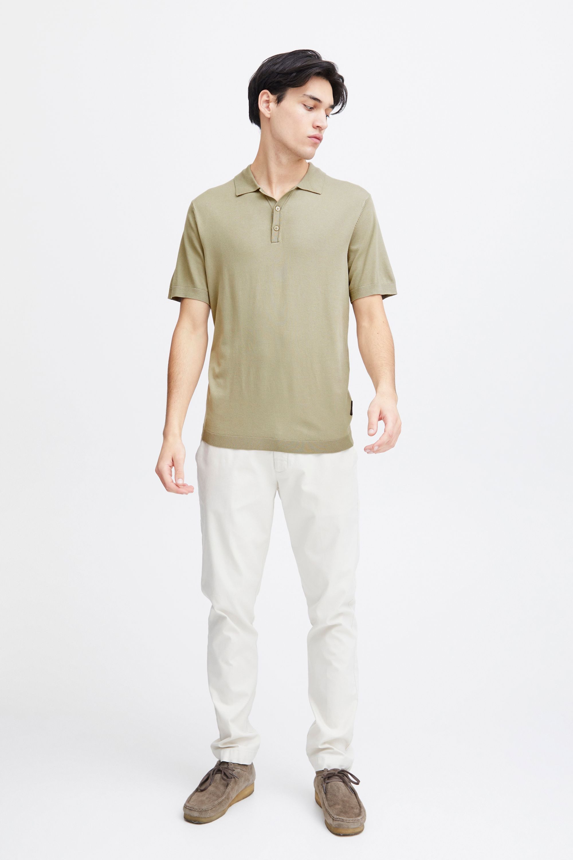 Casual Friday Poloshirt CFKarl Strukturiertes Poloshirt mit Reißverschluss