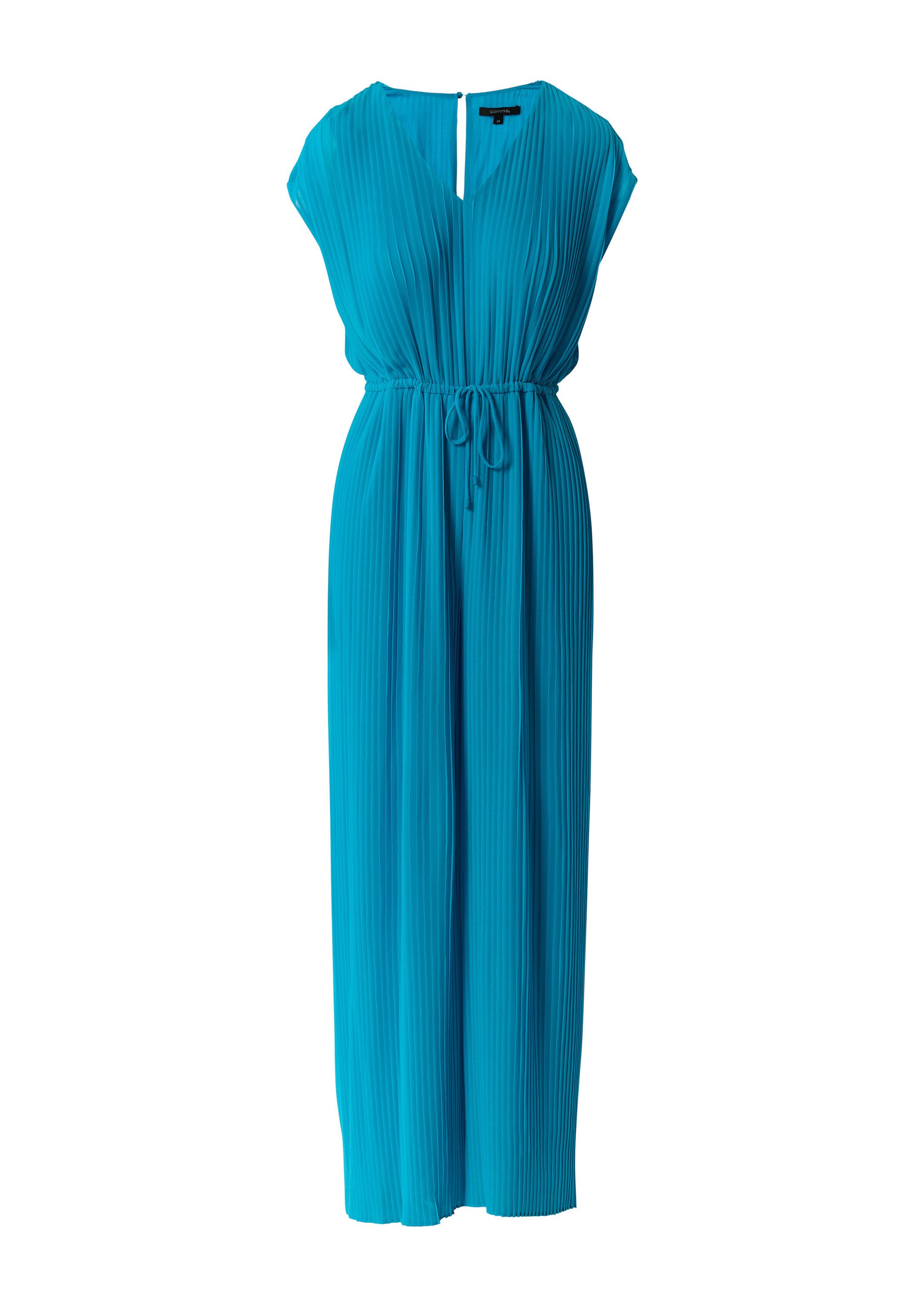 comma Jumpsuit Overall Plissee-Jumpsuit mit V-Ausschnitt günstig online kaufen