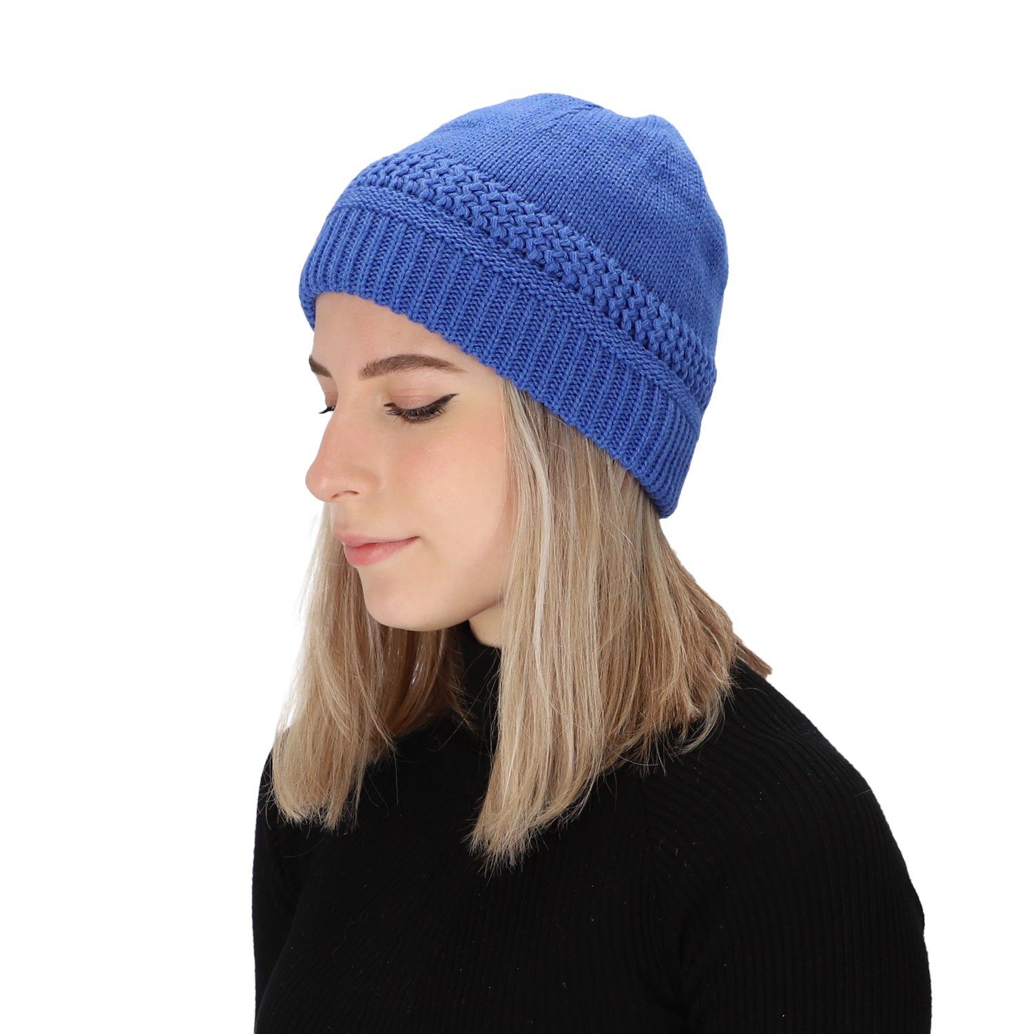 halsüberkopf Accessoires Strickmütze Strickmütze weiche Woll-Strickmütze mit tollen Details