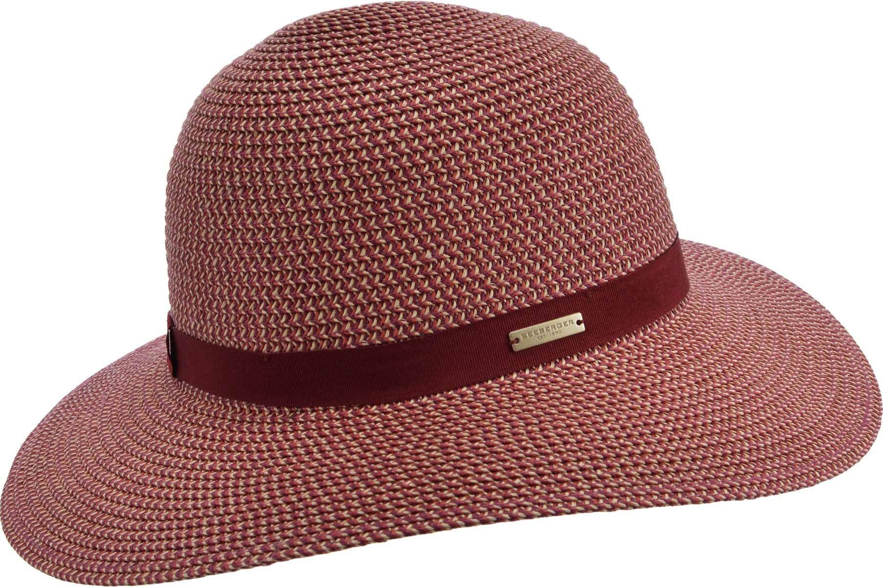 Seeberger Sonnenhut Papierstroh Mix Flapper mit Ripsbandumlage 54893-0