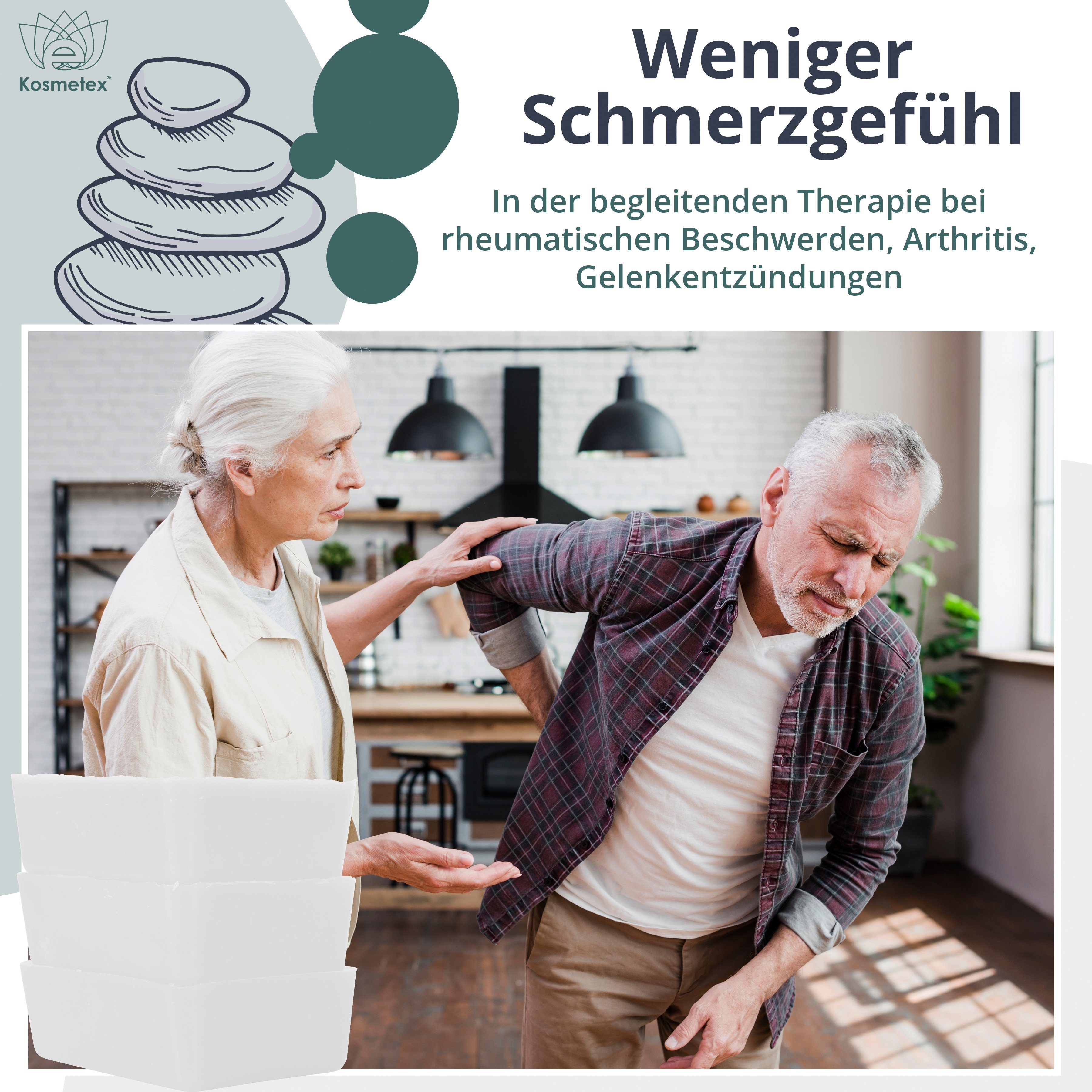 Parfümfrei, Paraffinbad x 2 500ml Kosmetex Kosmetex Paraffinwachs Therapie Paraffinwachs,