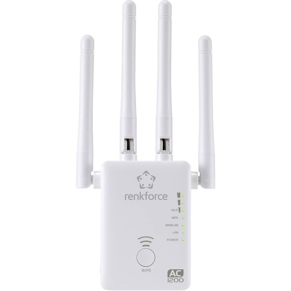 Renkforce AC1200 Dualband WLAN-Router/Repeater/AP WLAN-Repeater