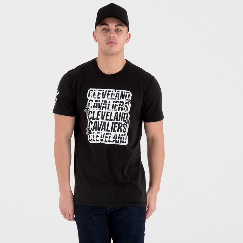 New Era Print-Shirt New Era NBA CLEVELAND CAVALIERS Repeat Script T-Shirt