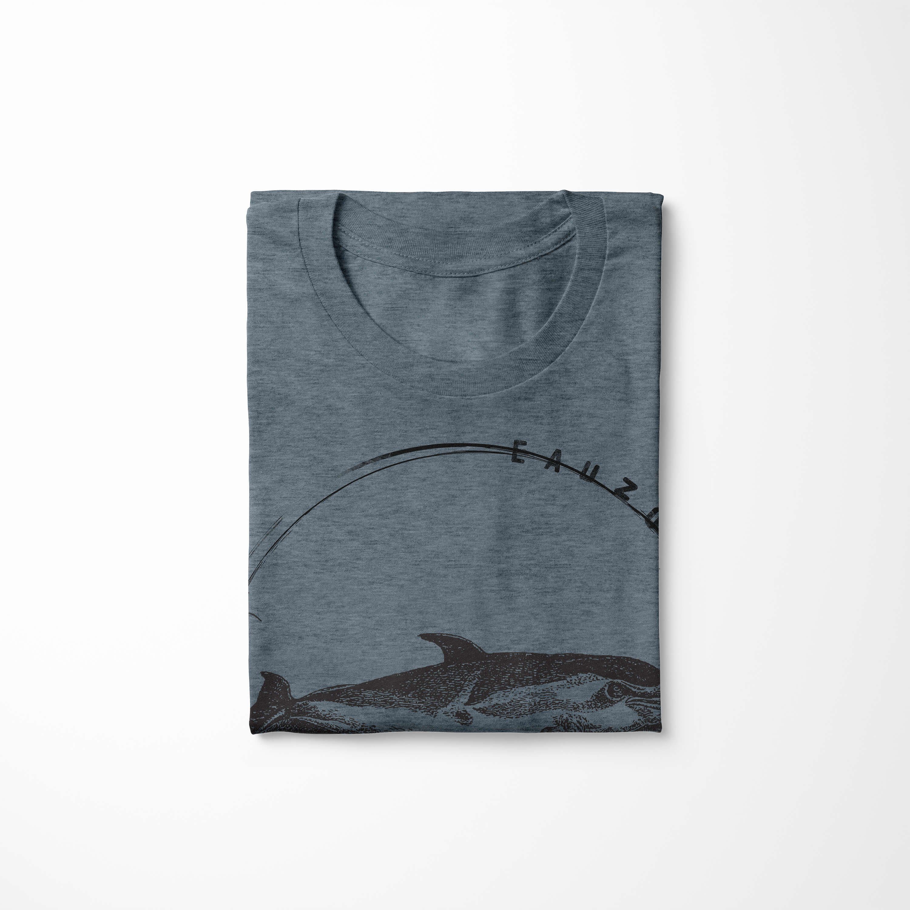 Indigo Evolution T-Shirt Herren T-Shirt Delfin Art Sinus