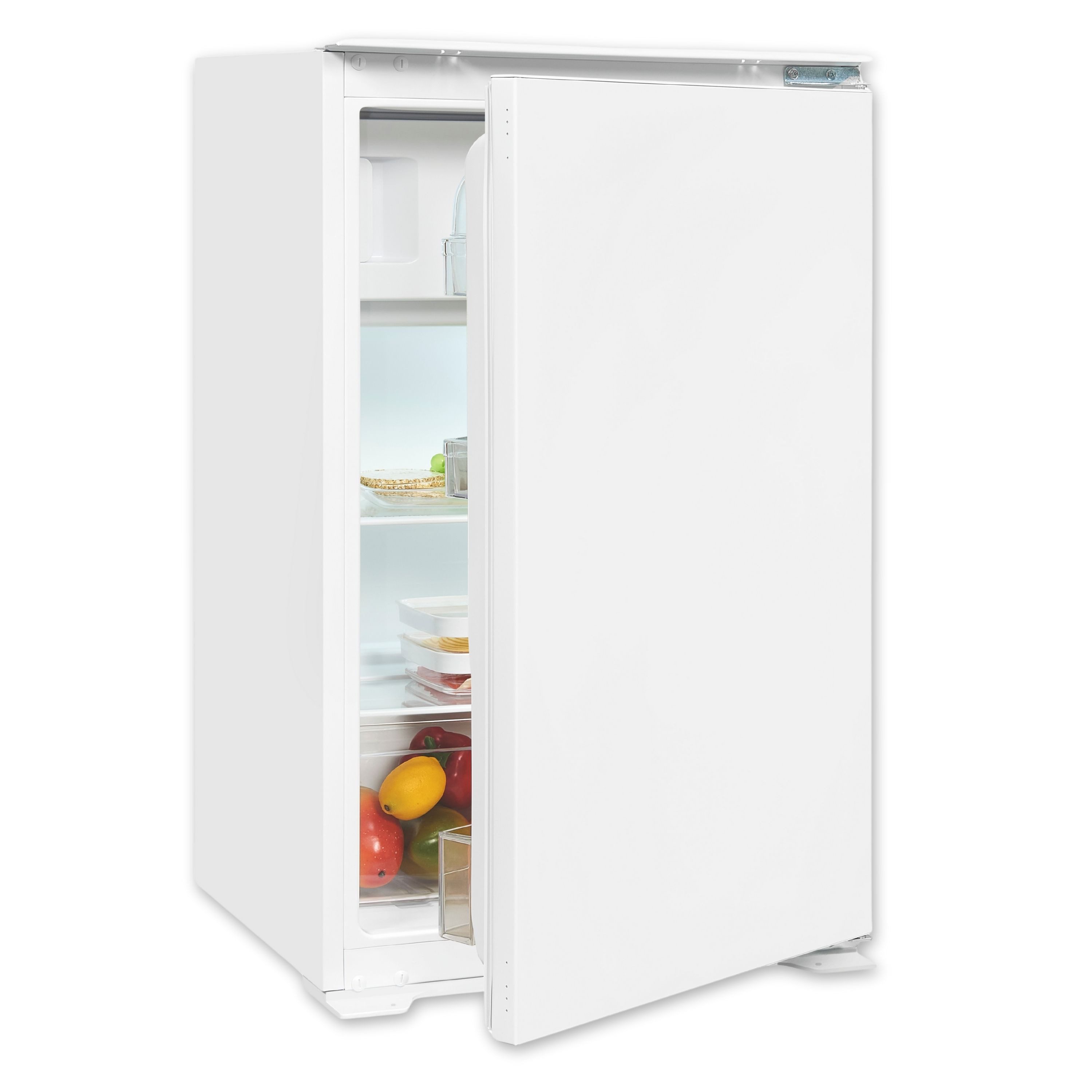 exquisit Einbaukühlschrank EKS5131-4-E-040E, 88 cm hoch, 54 cm breit, 4-Sterne-Gefrierfach, 118 Liter Nutzinhalt, Optische Alarmfunktion