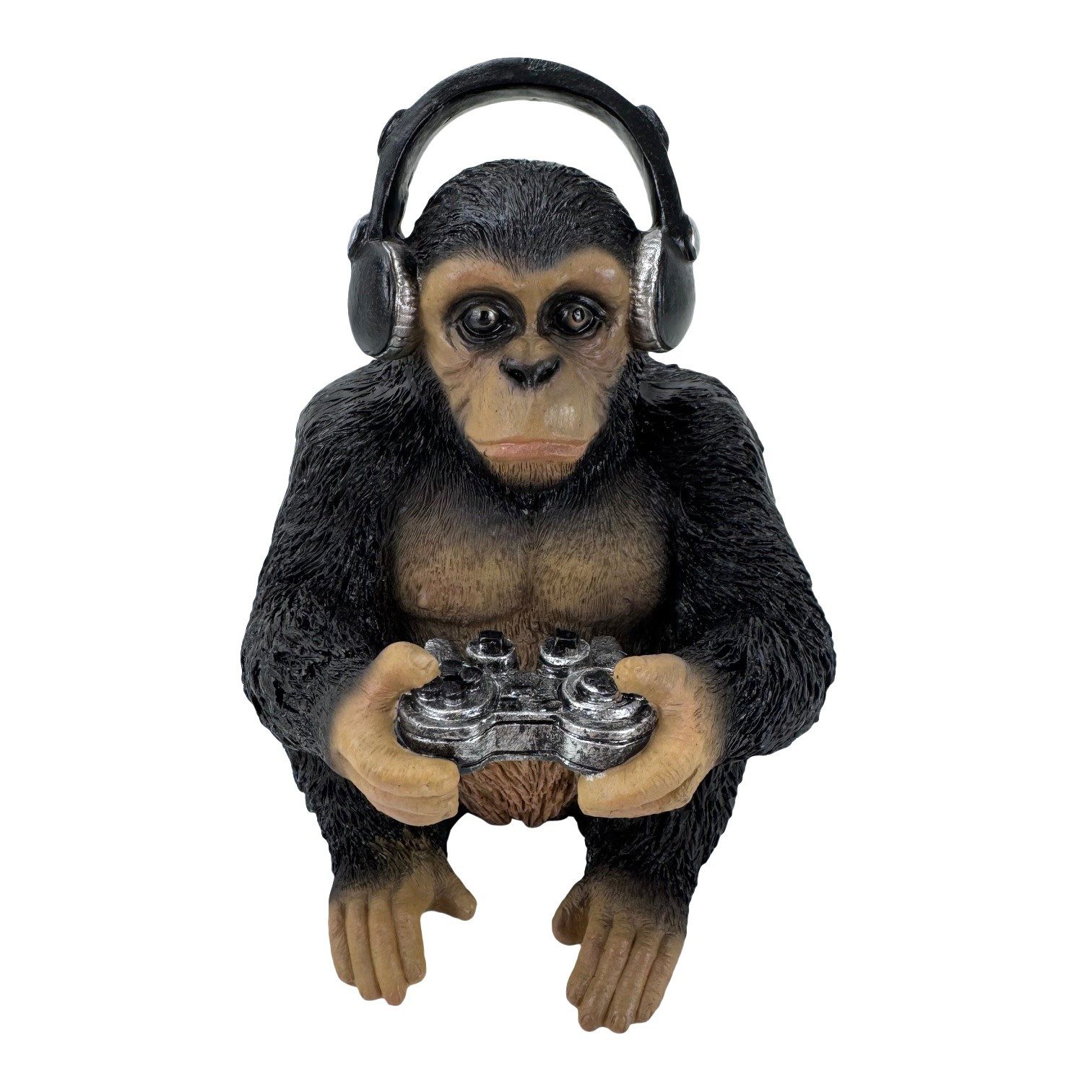 Online-Fuchs Dekofigur Zocker Affe mit Controller & Kopfhörern - Geschenkid günstig online kaufen