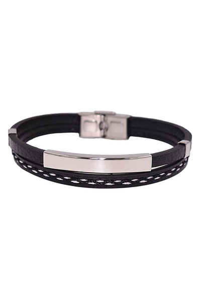 Firetti Lederarmband Schmuck Geschenk Armschmuck ID-Armband- Optik, Made in Germany