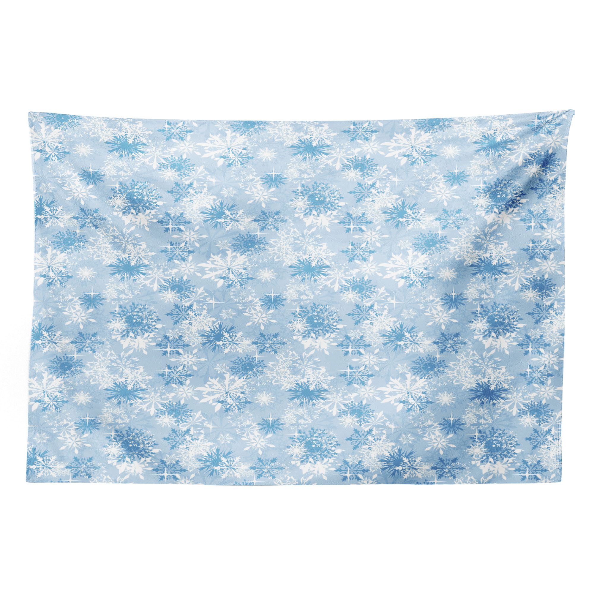 Abakuhaus Wandteppich aus Weiches Mikrofaser Stoff Für das Wohn und Schlafzimmer, rechteckig, Schneeflocke Weihnachtssaison