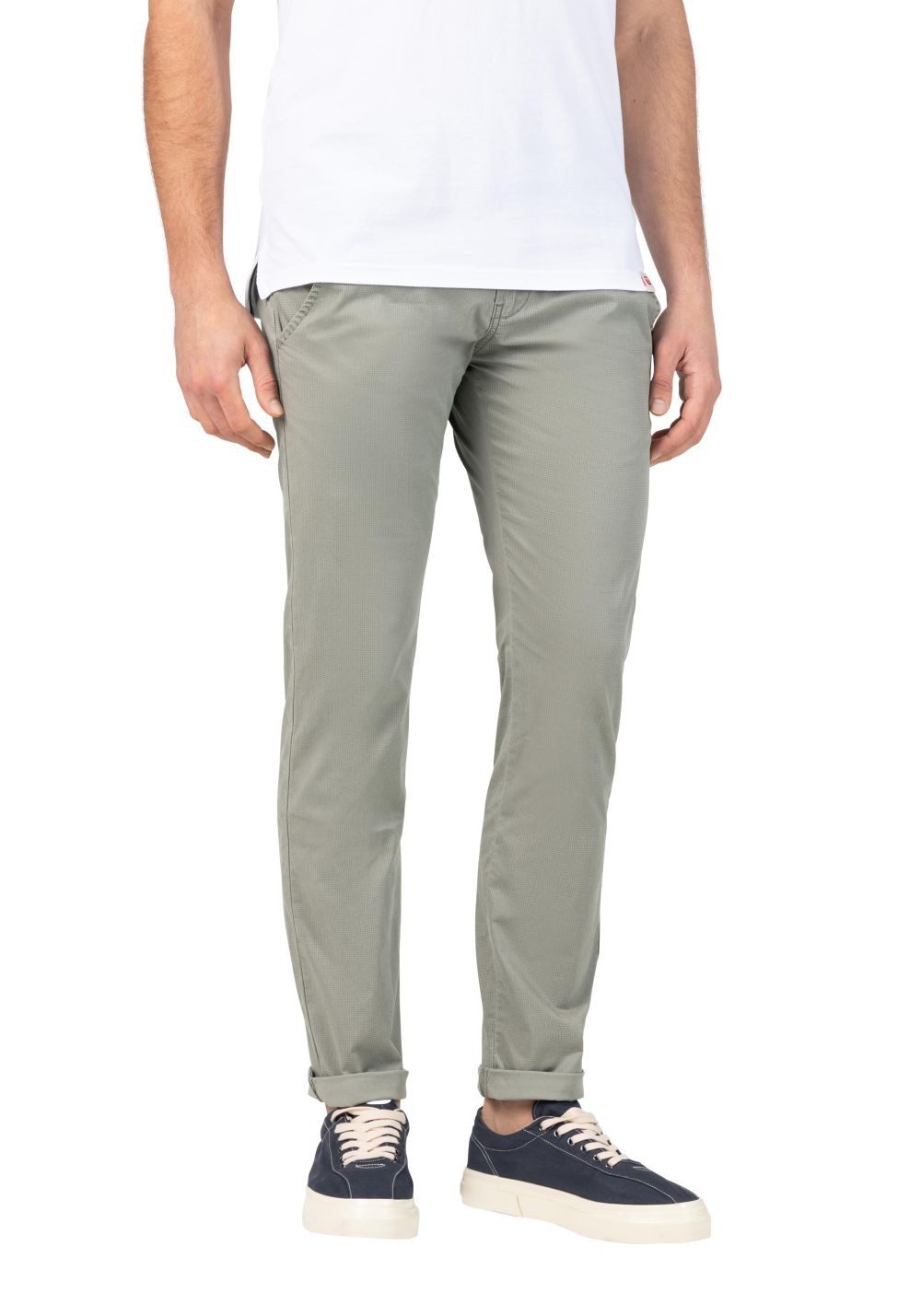 TIMEZONE Herren Chino Hose SLIM JANNOTZ Mid Waist Slim Fit - Blau Beige Gra günstig online kaufen
