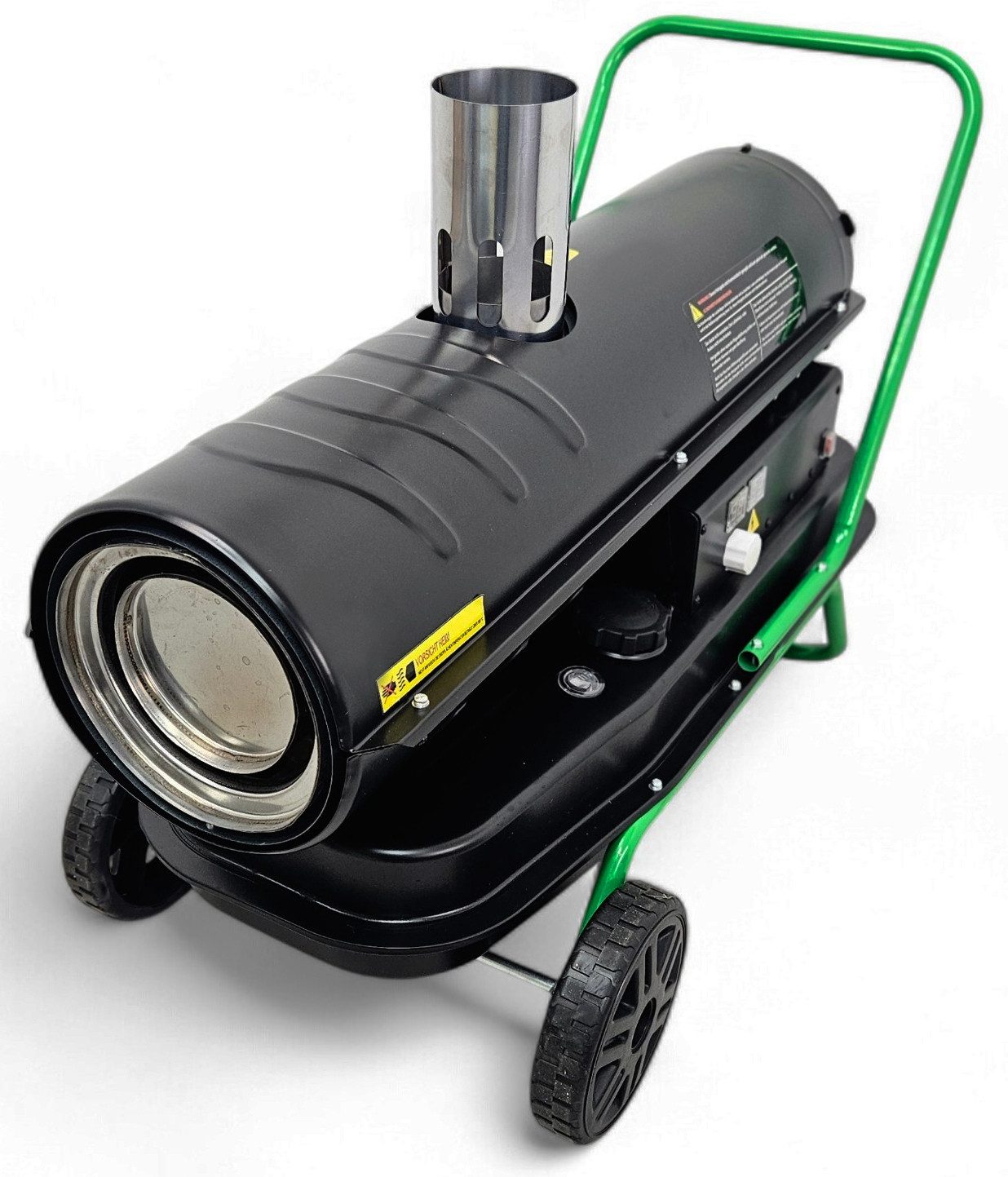 DeTec. Heizgerät ViMa24 indirekte Heizkanone Heizgebläse 20 kW Industrieheizer, 20000 W, 38L Tank mit Abgasrohr