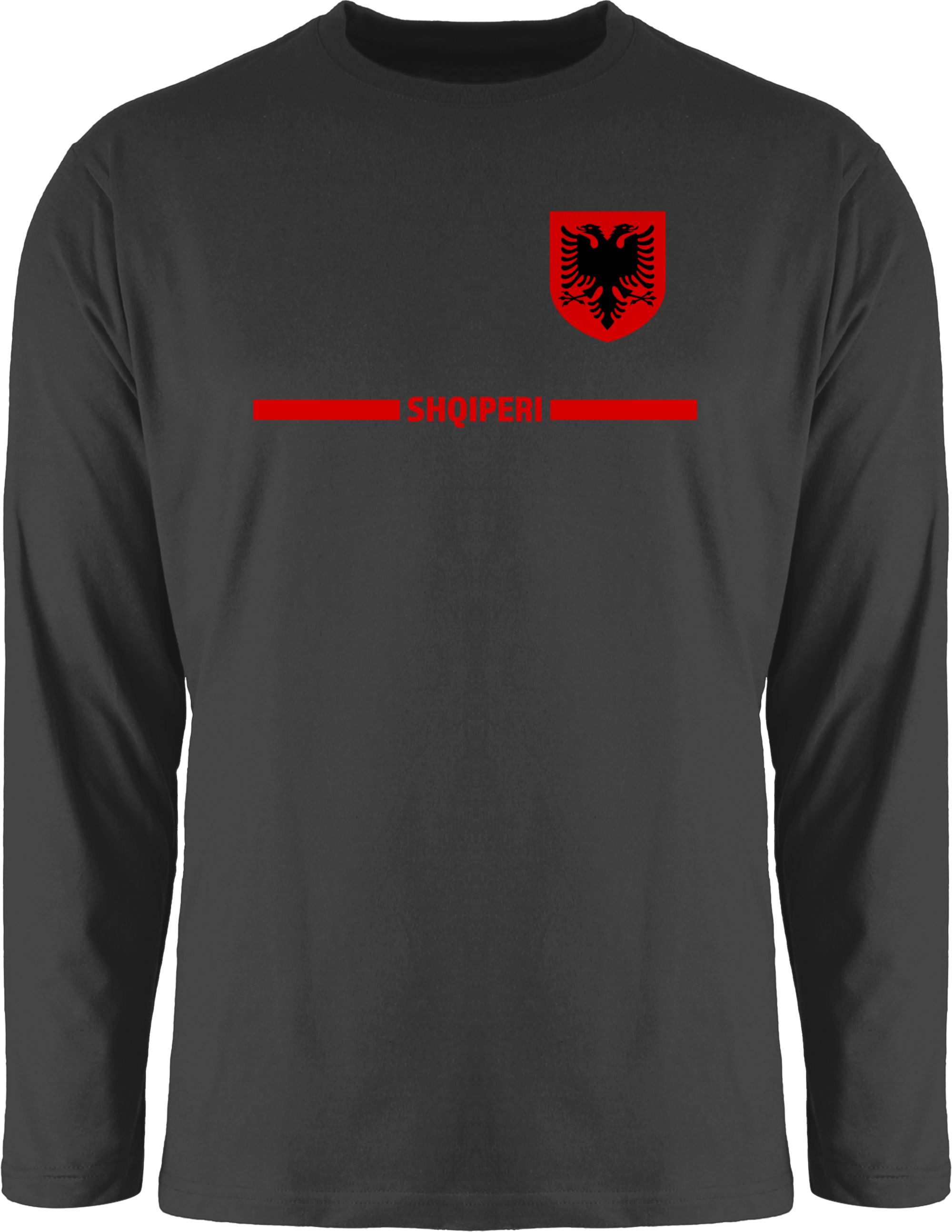 Shirtracer Rundhalsshirt Albanien Trikot Wappen, Shqipëri mit Stolz, Albanisches Fan-Motiv 2026 Fussball WM Fanartikel