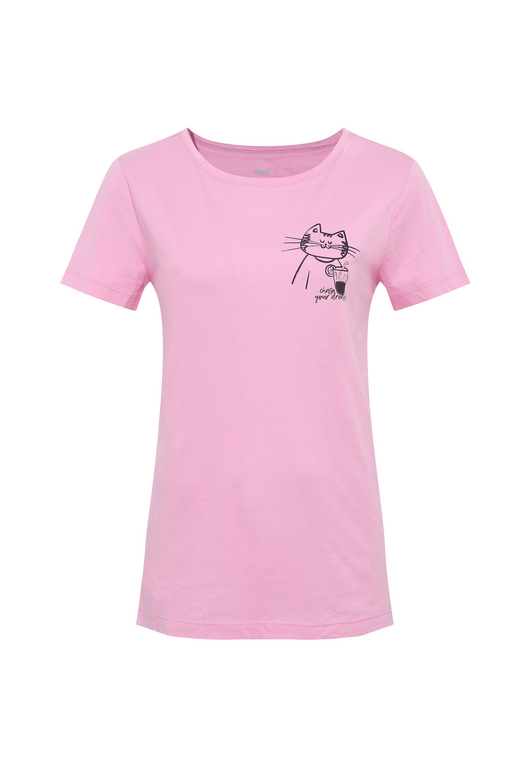 Mavi T-Shirt mit Vogel-Motiv, Rundhals, Kurzarm (1-tlg) CAT DRINK TEE günstig online kaufen