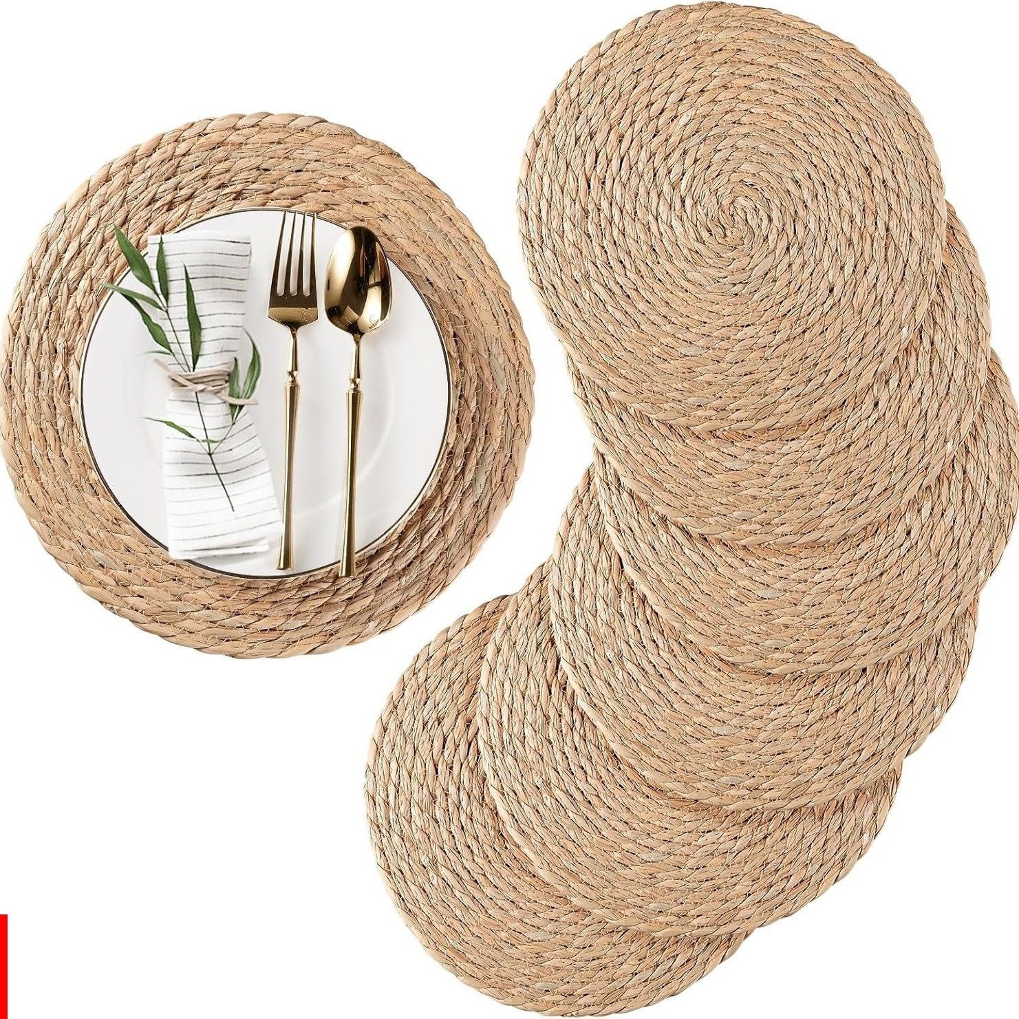 BYSURE Platzset, (6-St), Platzset aus Wasserhyazinthe günstig online kaufen