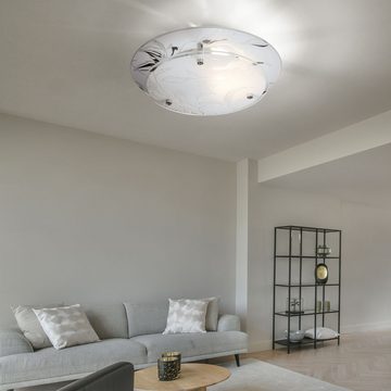 Globo Deckenstrahler, Leuchtmittel nicht inklusive, Glas Deckenleuchte rund Deckenlampe E27 Küchenlampe modern