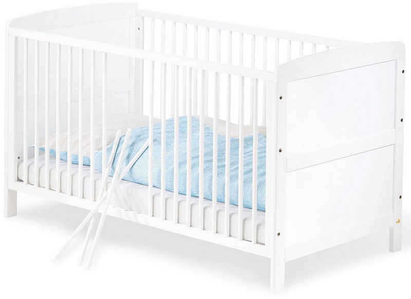 Pinolino® Babybett Viktoria, Made in Europe, Liegefläche 3-fach verstellbar, mit Schlupfsprossen