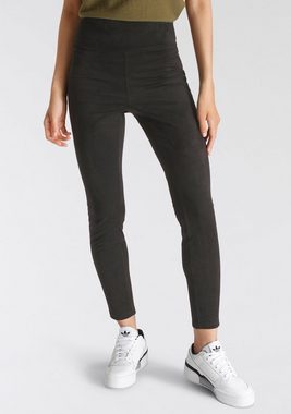 AJC Highwaist Leggings in Velourleder-Optik