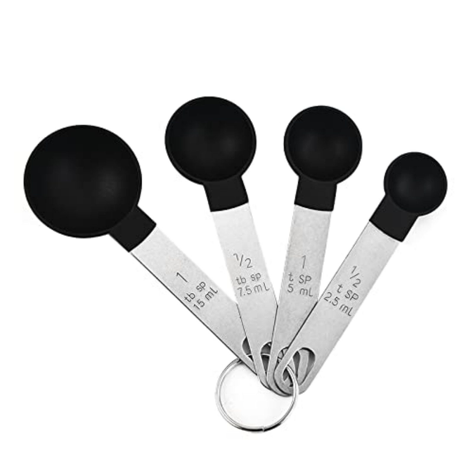 Bundviel Bestecklöffel 8-teilige Messbecher und Löffel im Set, Edelstahl&Kunststoff