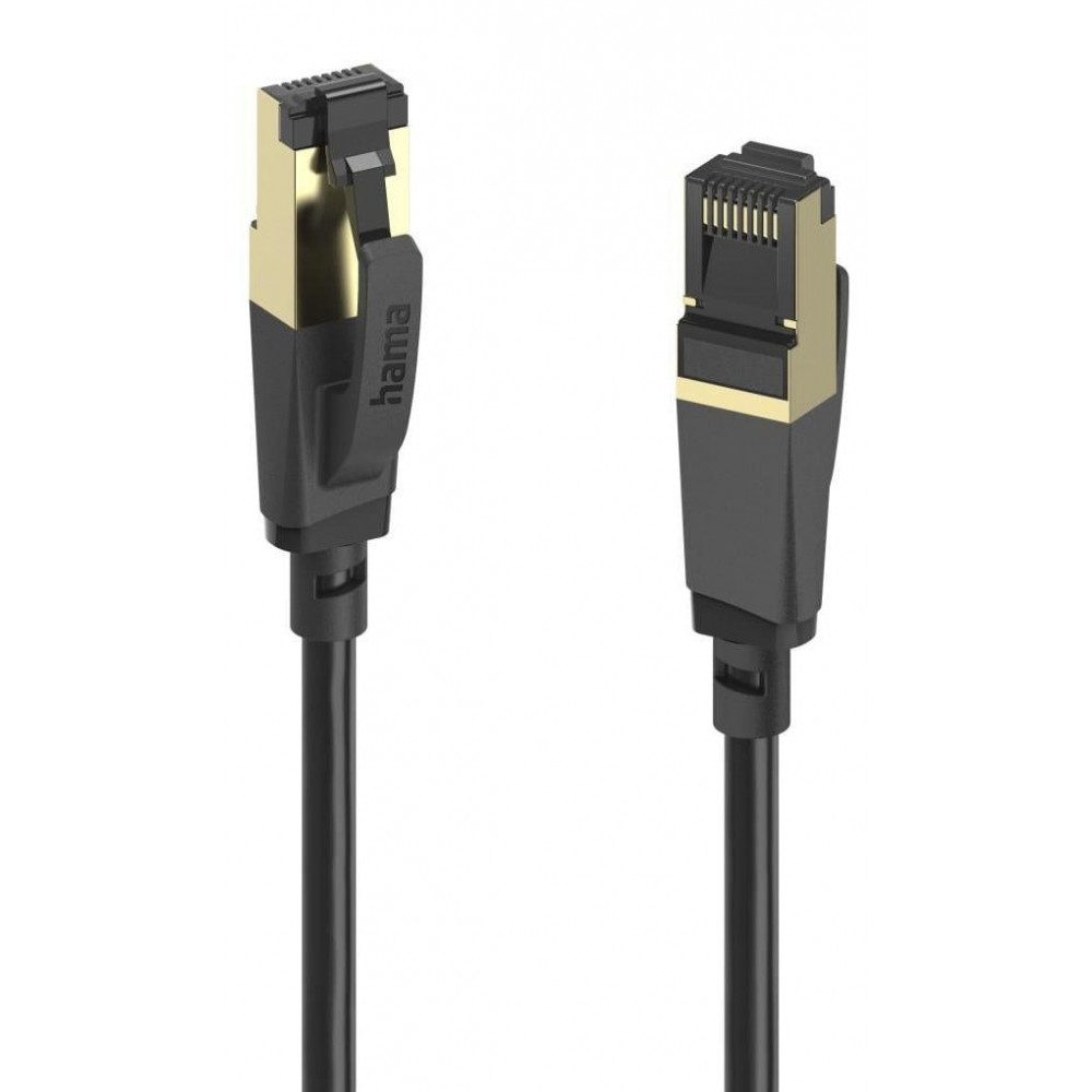 Hama 00202002 CAT-8 Netzwerkkabel S/FTP Schwarz Netzwerkkabel
