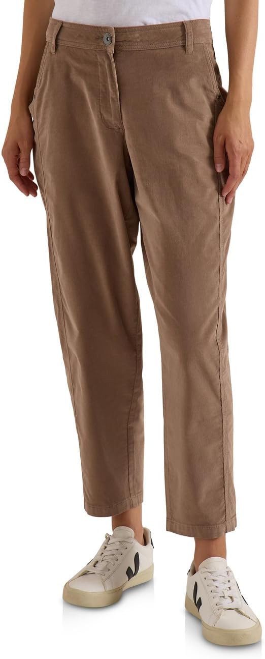 CECIL Cordhose Cecil Damen Mid Waist Barrel Leg Hose im Casual Fit