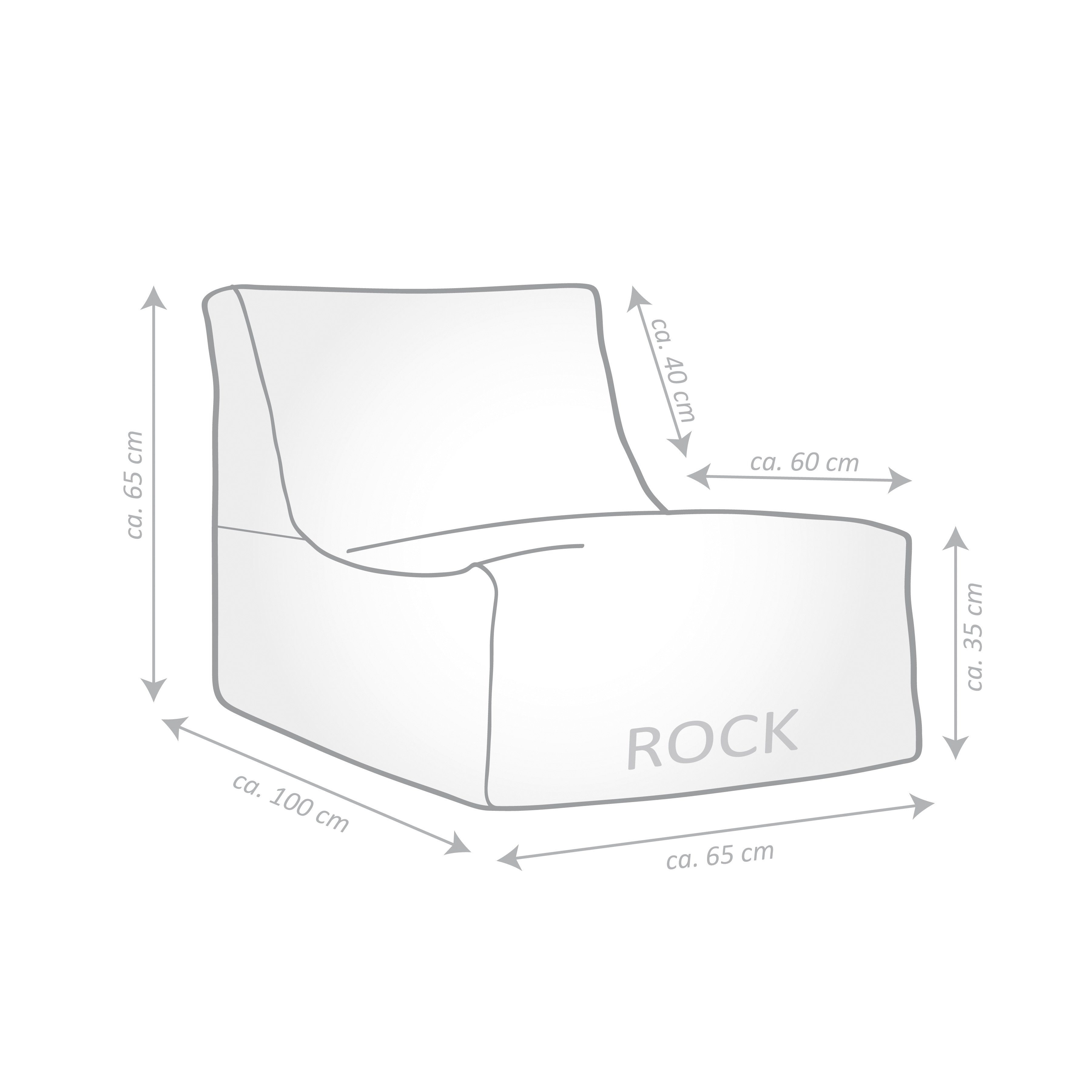 Sitting Sitzsack 65x65x100cm Magma Sitzsack Point Anthrazit