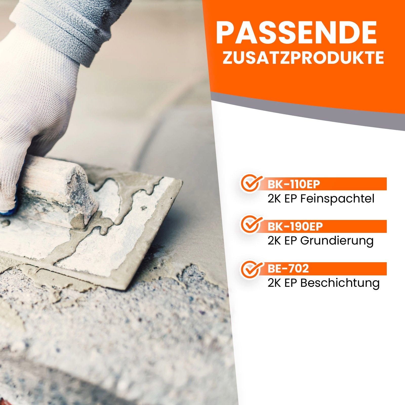 BEKATEQ Fugenmörtel BK-150EP Epoxidharzmörtel Reparaturmörtel, Set, Quarzsand, Harz, Härter, Epoxidharzmörtel, Reparatur-Mörtel, Gießharz Reparaturharz, Epoxidharz