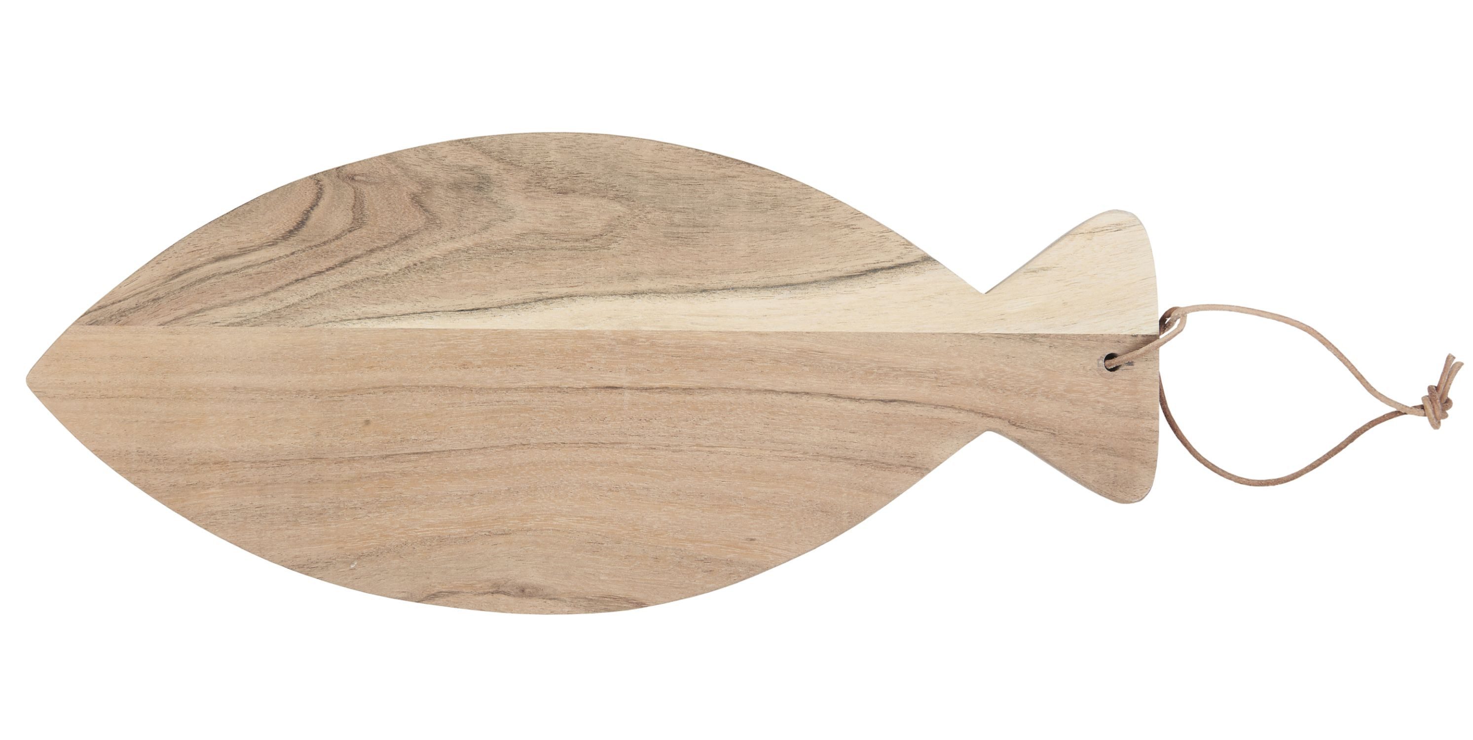 Ib Laursen Servierbrett Ib Laursen - Schneidebrett Servierbrett Fisch Länglich 20x47cm Holz