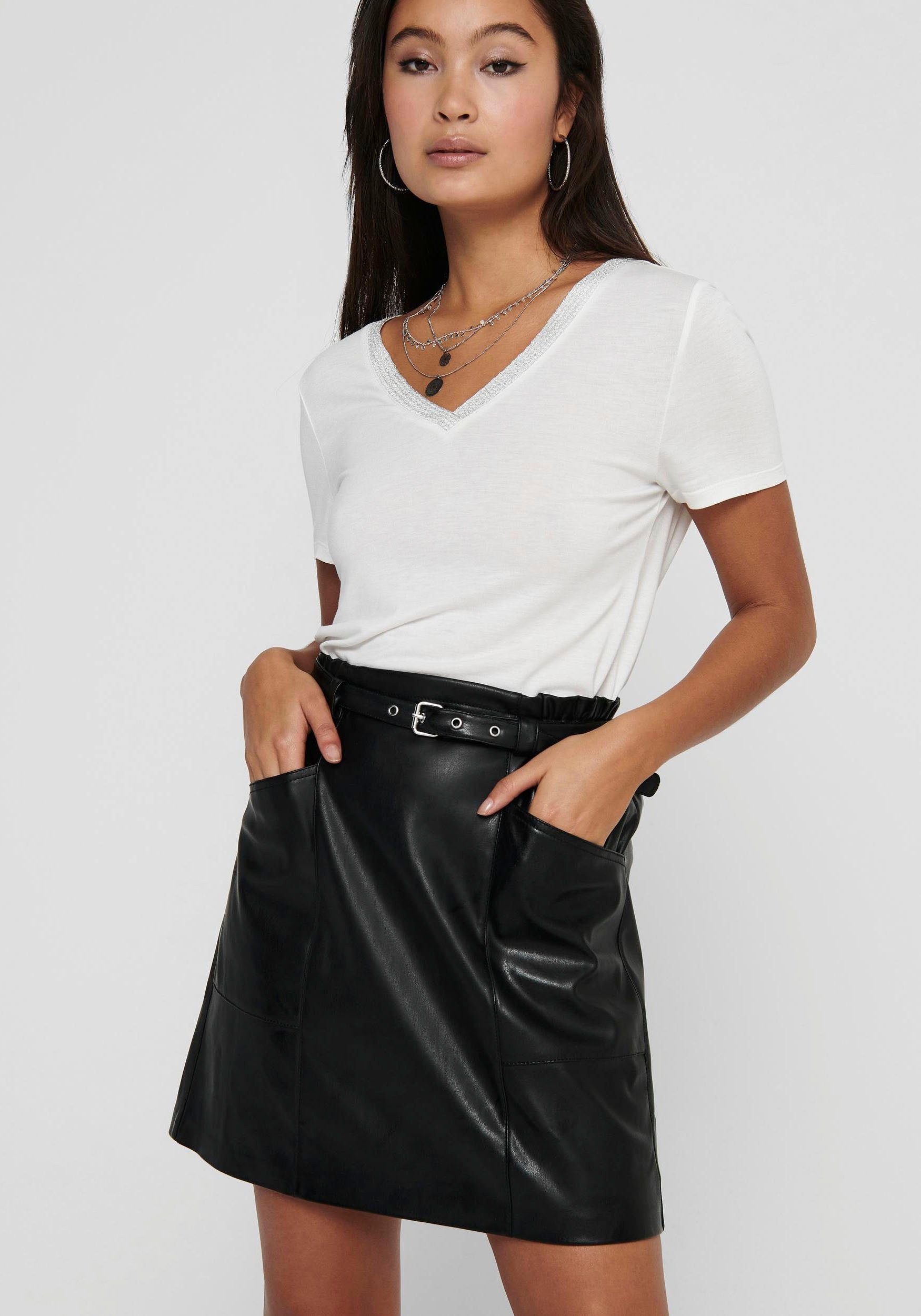 Lederimitatrock ONLHEIDI FAUX LEATHER SKIRT OTW NOOS
