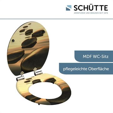 Schütte WC-Sitz SEA STONE, mit Absenkautomatik und MDF Holzkern