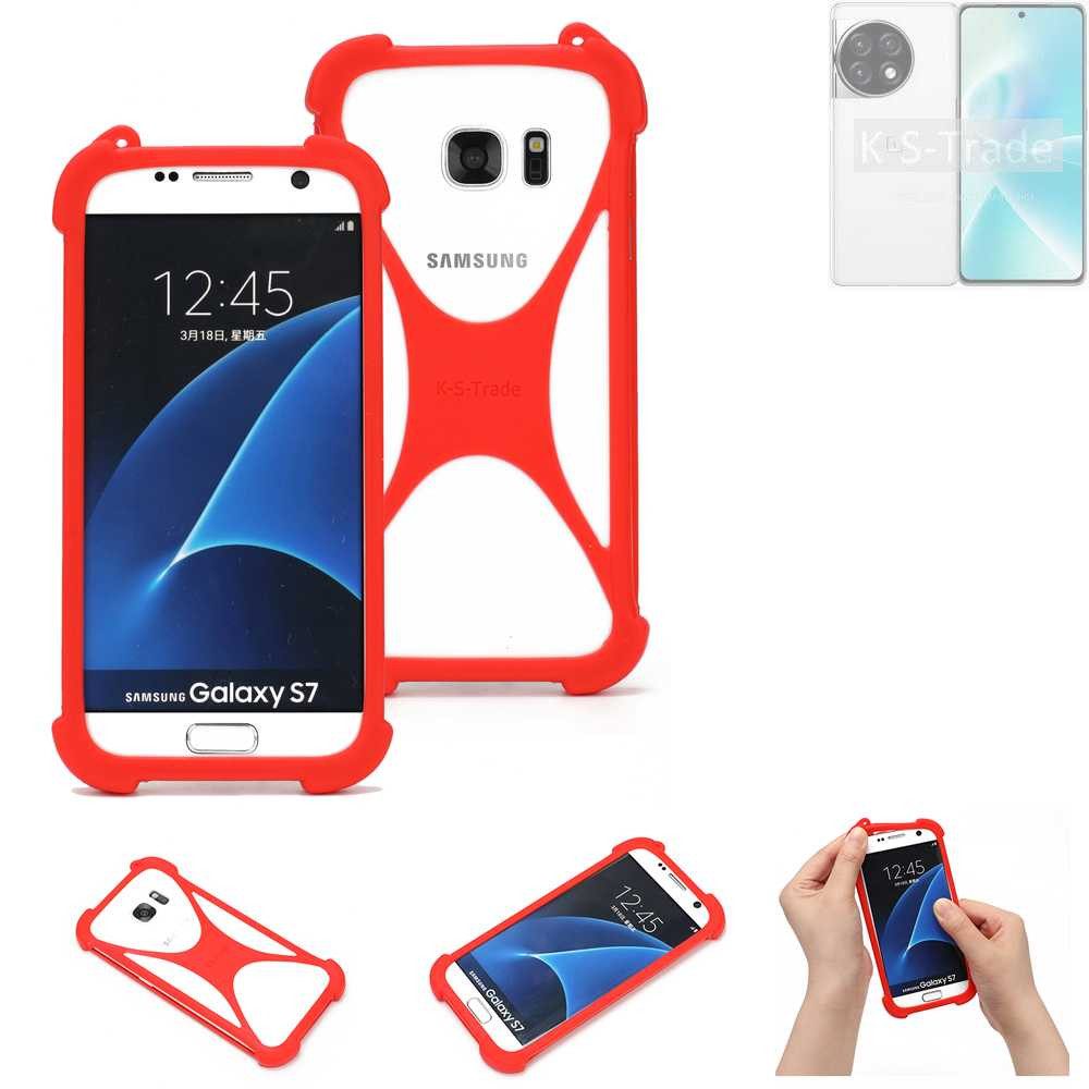 K-S-Trade Handyhülle für OnePlus 12R, Handy-Hülle Schutz-Hülle Bumper Silikon Schutz Hülle Cover Case