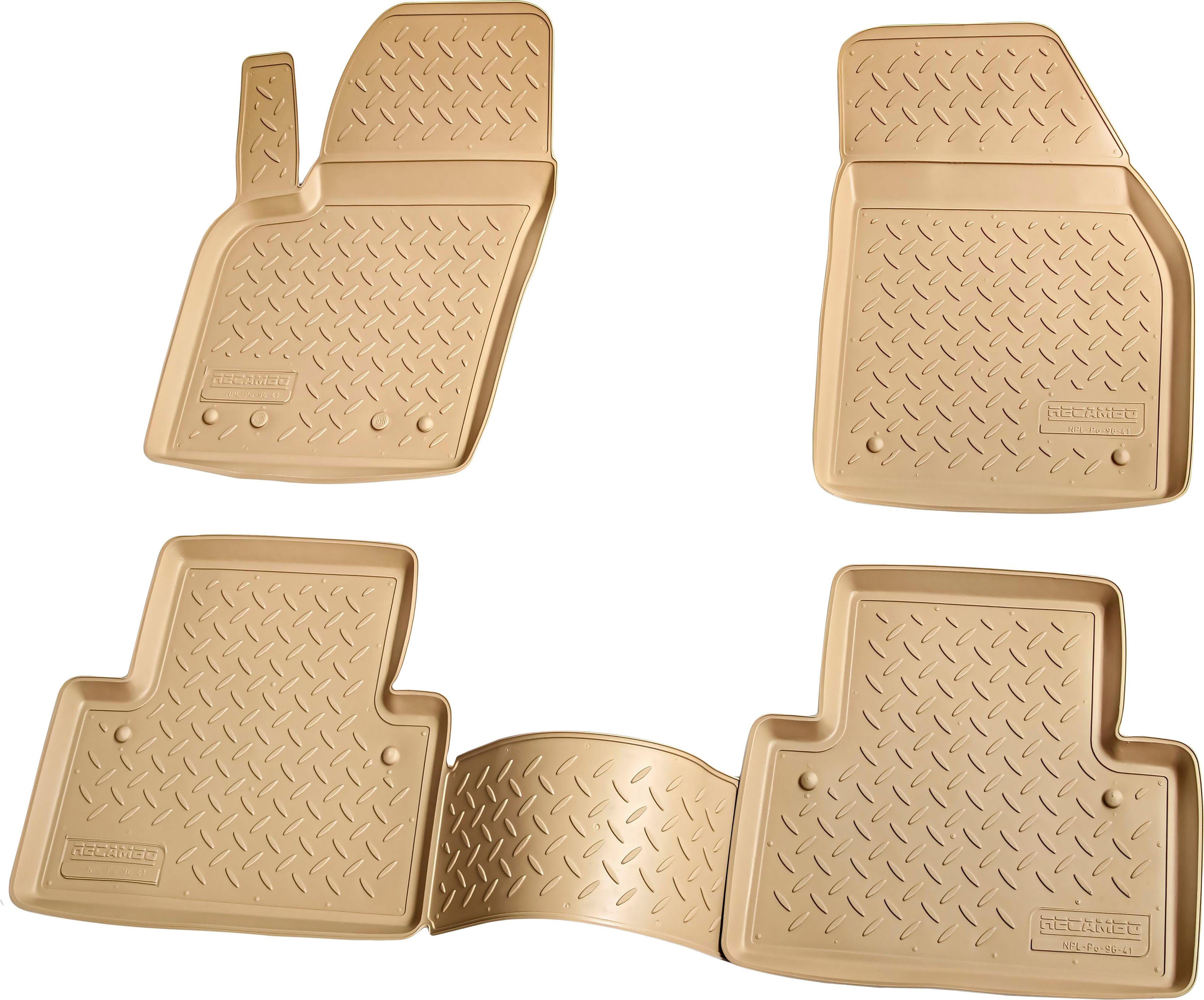 RECAMBO Passform-Fußmatten CustomComforts (4 St), für VOLVO C30, 2006 - 2013, perfekte Passform