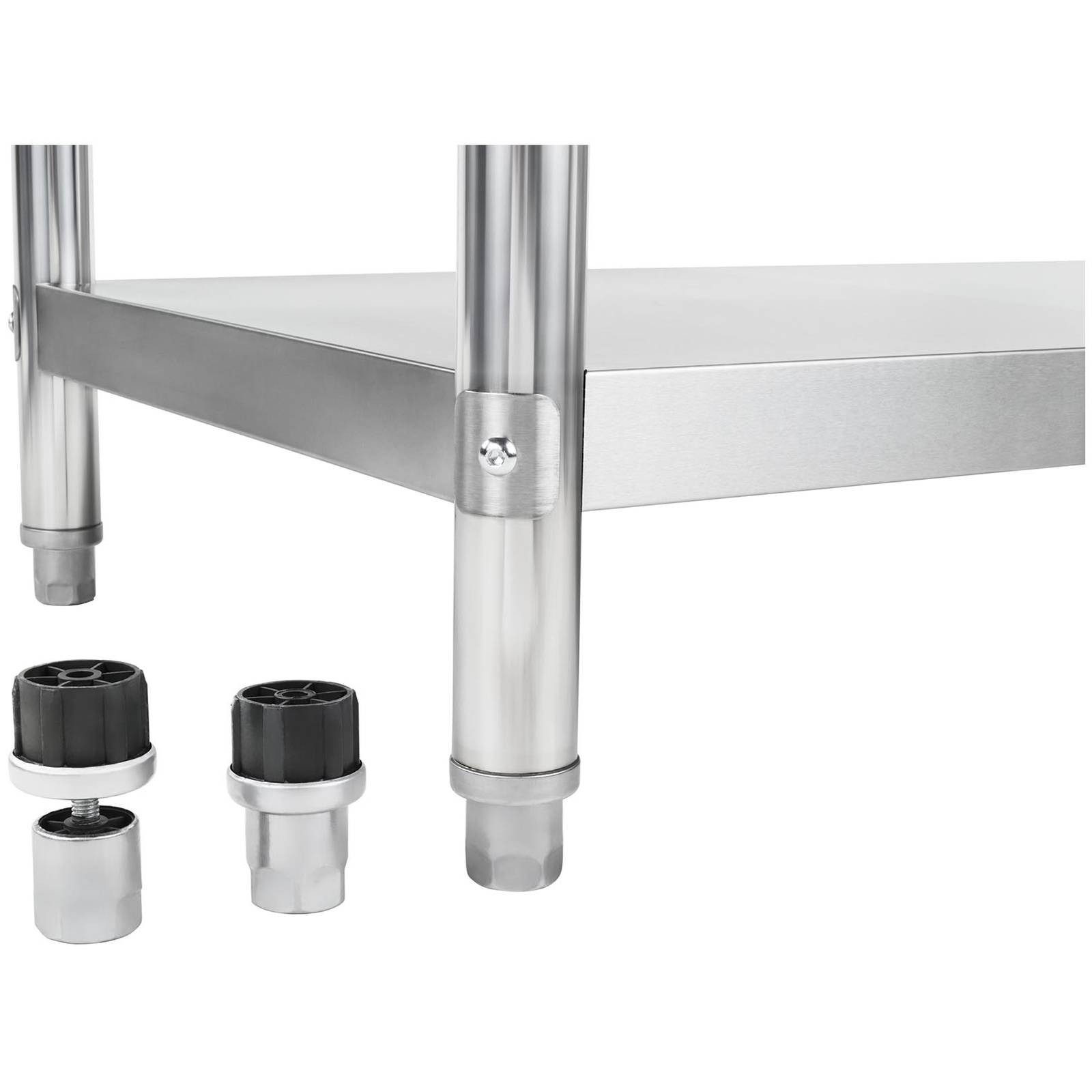 Royal Catering Arbeitstisch 100 x 70 cm Gastro Küchentisch Aus Edelstahl Mit Aufkantung Tisch, verschiedene Größen – Bild 4 von 5