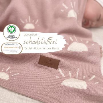 Babydecke DIKOS® Babydecke aus *100%* Bio Baumwolle, Strickdecke, Geschenk, DIKOS, PREMIUM Qualität atmungsaktiv, nachhaltig, plastikfrei, kuschelweich