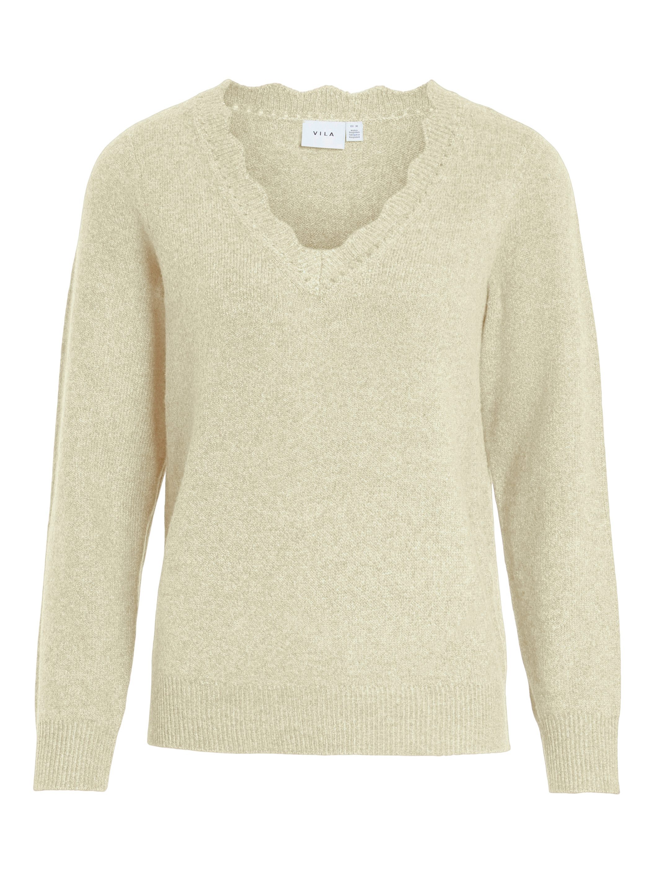 V-Ausschnitt-Pullover VINIKOLINA V-NECK L/S KNIT TOP - NOOS
