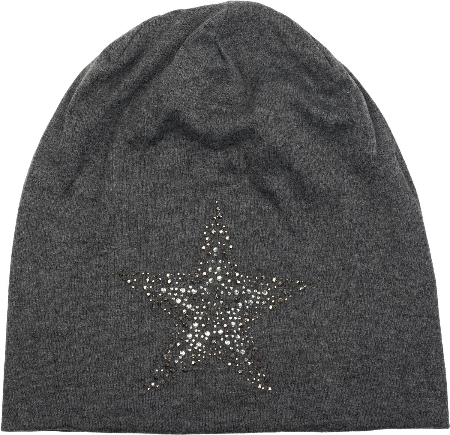 styleBREAKER Beanie Beanie Mütze mit Strass Nieten Stern (1-St) günstig online kaufen