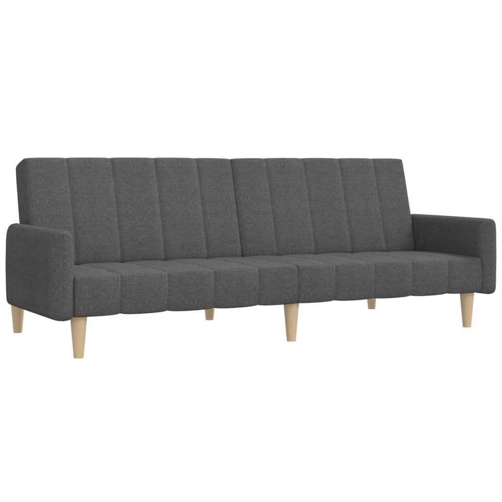 DOTMALL Schlafsofa mit Schlaffunktion Bettsofa, 2-Sitzer,Klappbares,Holzrahmen Dunkelgrau