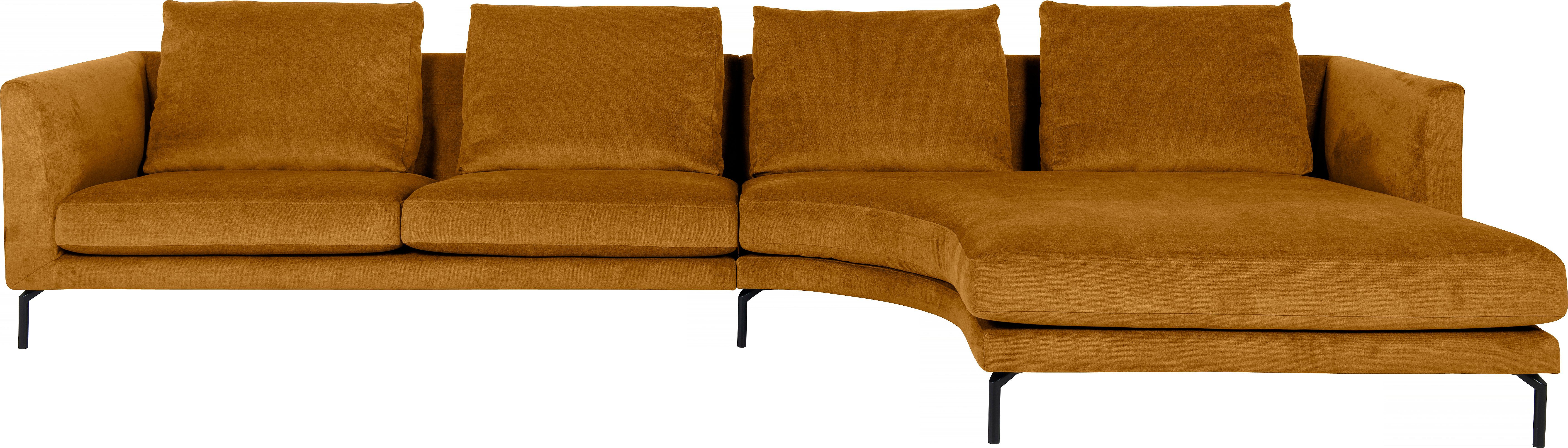 furninova Ecksofa, mit abgerundetem Longchair, im skandinavischen Design mustard | Ecksofas