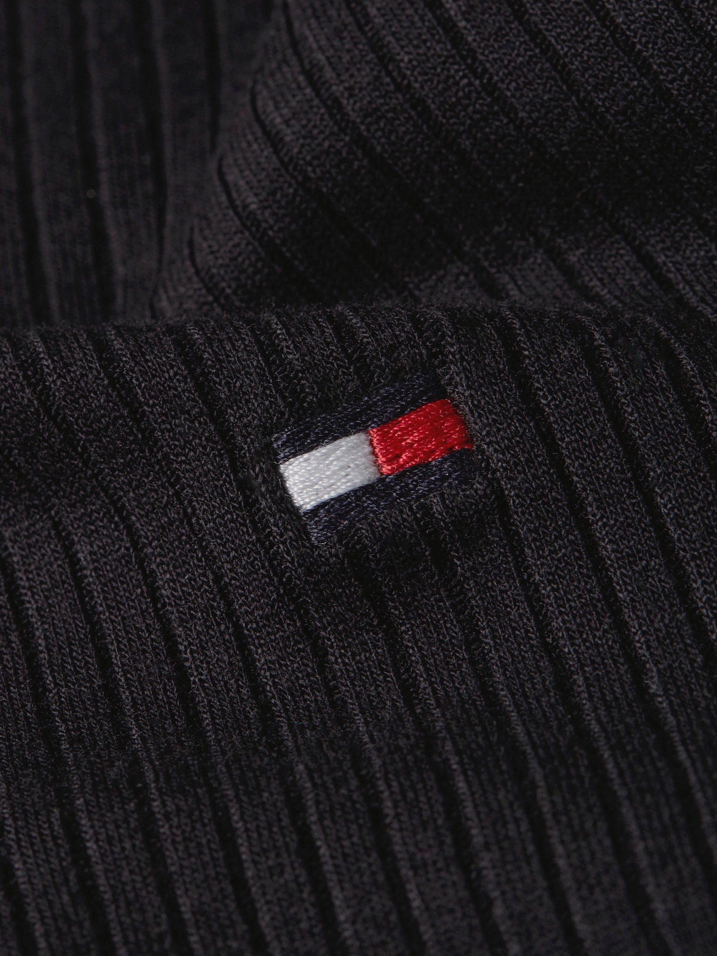 Tommy Hilfiger Langarmshirt SLIM 5X2 RIB ROLL-NK LS in gerippter Struktur